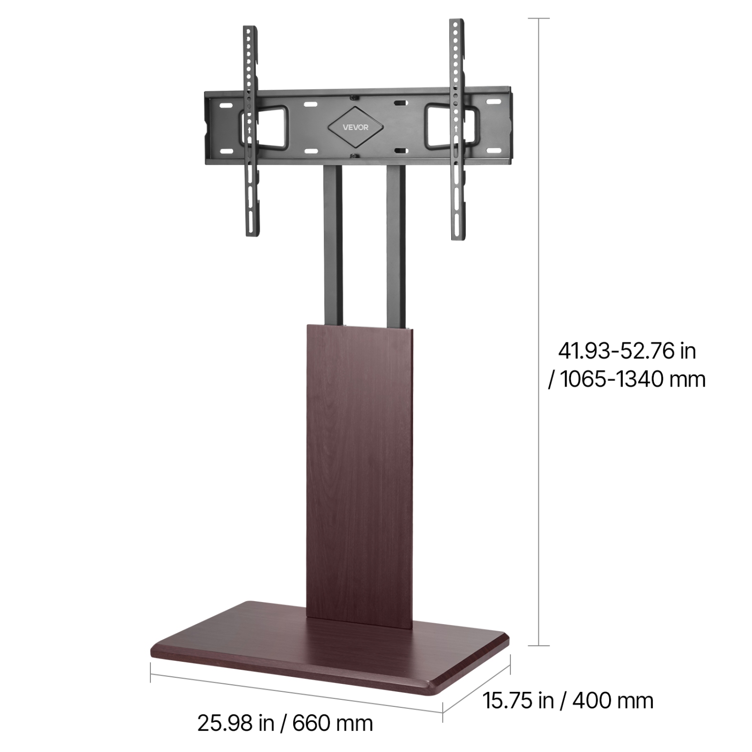 Support universel pour téléviseur de capacité VEVOR 99&nbsp;lb, support de table pour écran de 32 70&nbsp;po, support pivotant et réglable en hauteur