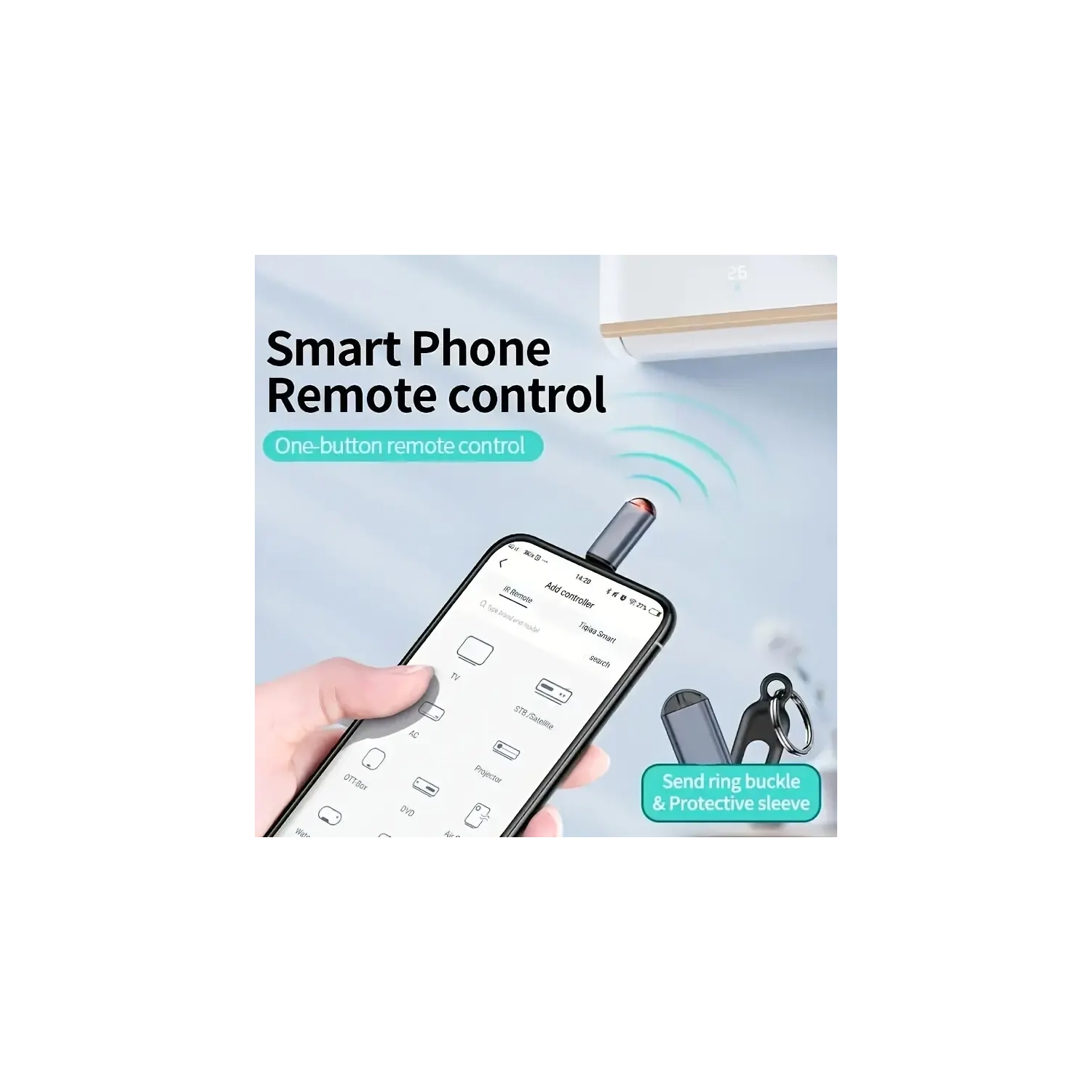 Mini adaptateur télécommande IR pour téléphone intelligent Type C pour téléphone intelligent Android Mini télécommande universelle infrarouge