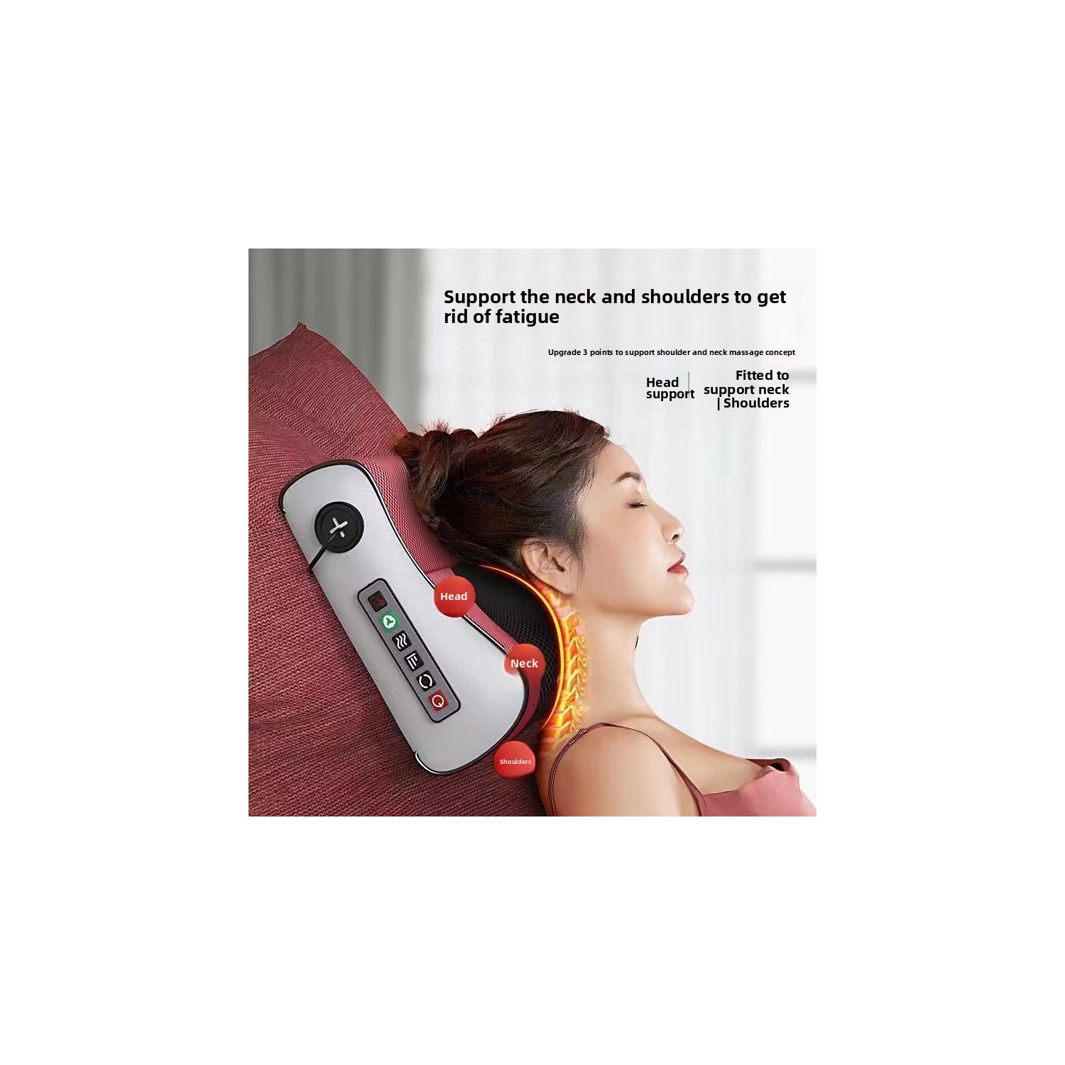 Back Massager with Heat,Massager Pillow,Deep Tissue Kneading,Massage Pillow for Back,Shoulders,Legs,Foot,Body Muscle Relief,Gift for Dad/Mom