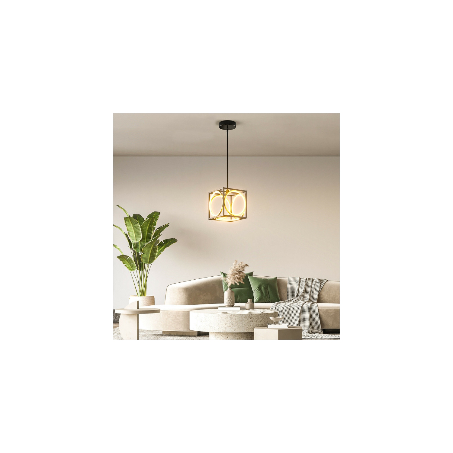 Contemporary LED Pendant Ceiling Light with Adjustable Suspension
