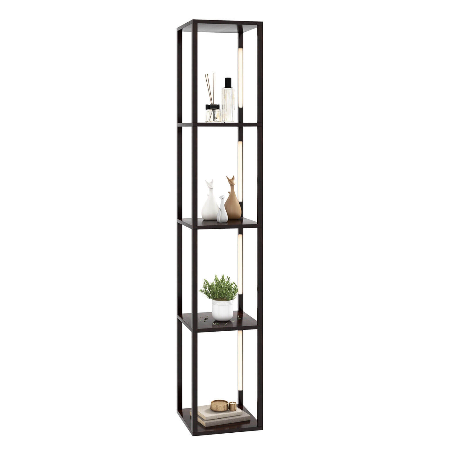 Lampadaire réglable avec éclairage LED à 3 niveaux à intensité réglable et poteaux rotatifs