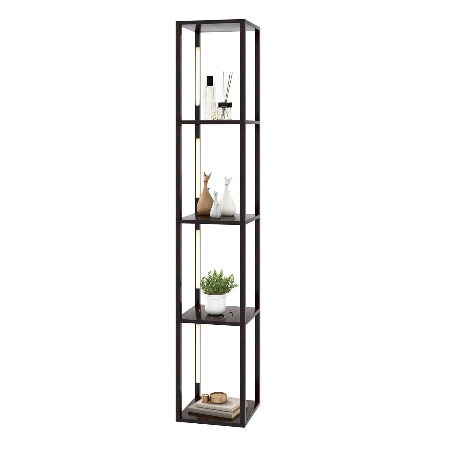 Lampadaire réglable avec éclairage LED à 3 niveaux à intensité réglable et poteaux rotatifs