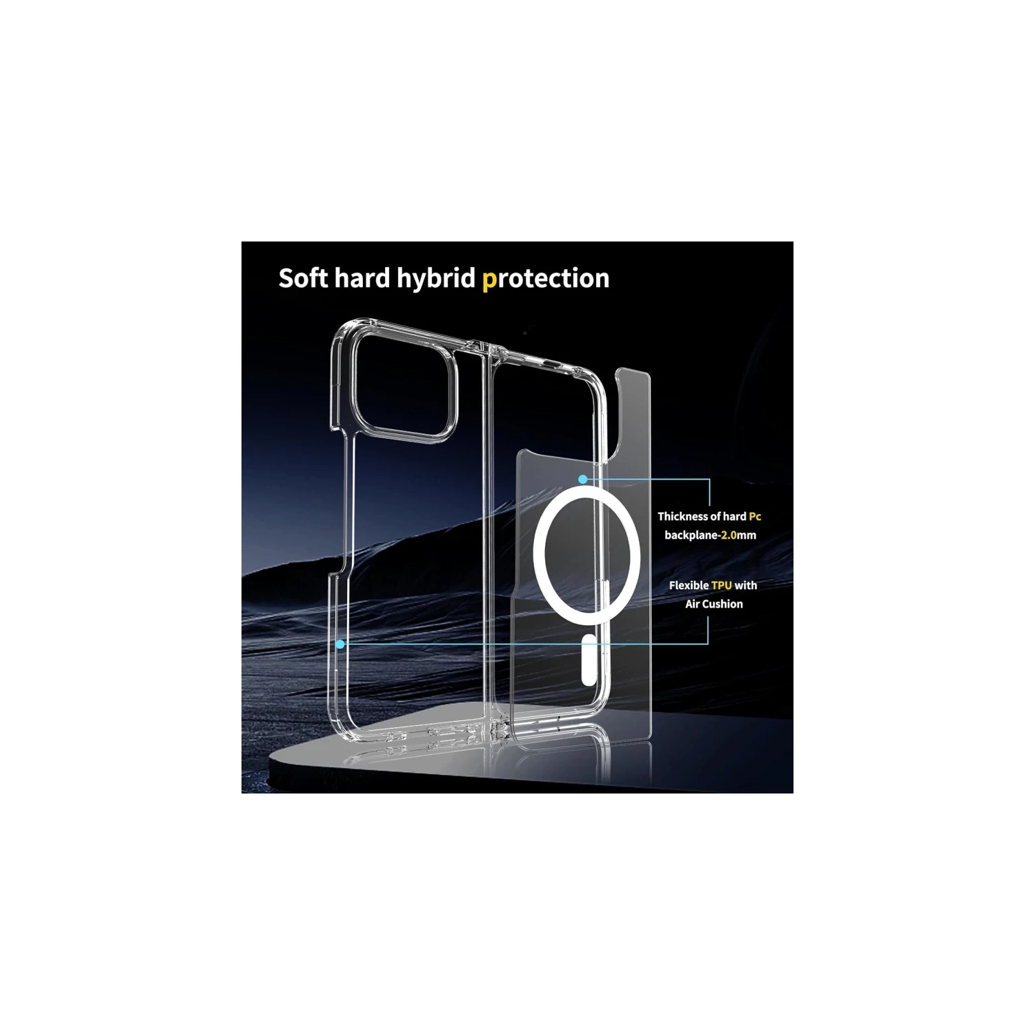 For Google Pixel 10 Pro Fold Case [MagSafe Compatible], Military-Grade Shockproof Slim Fit Clear Protective Hard PC Cover, Anti-Fingerprint, Durable