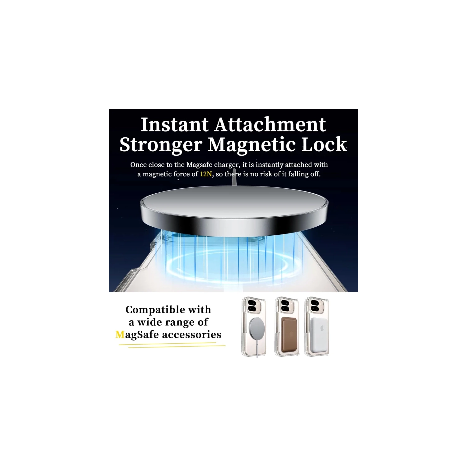 For Google Pixel 10 Pro Fold Case [MagSafe Compatible], Military-Grade Shockproof Slim Fit Clear Protective Hard PC Cover, Anti-Fingerprint, Durable