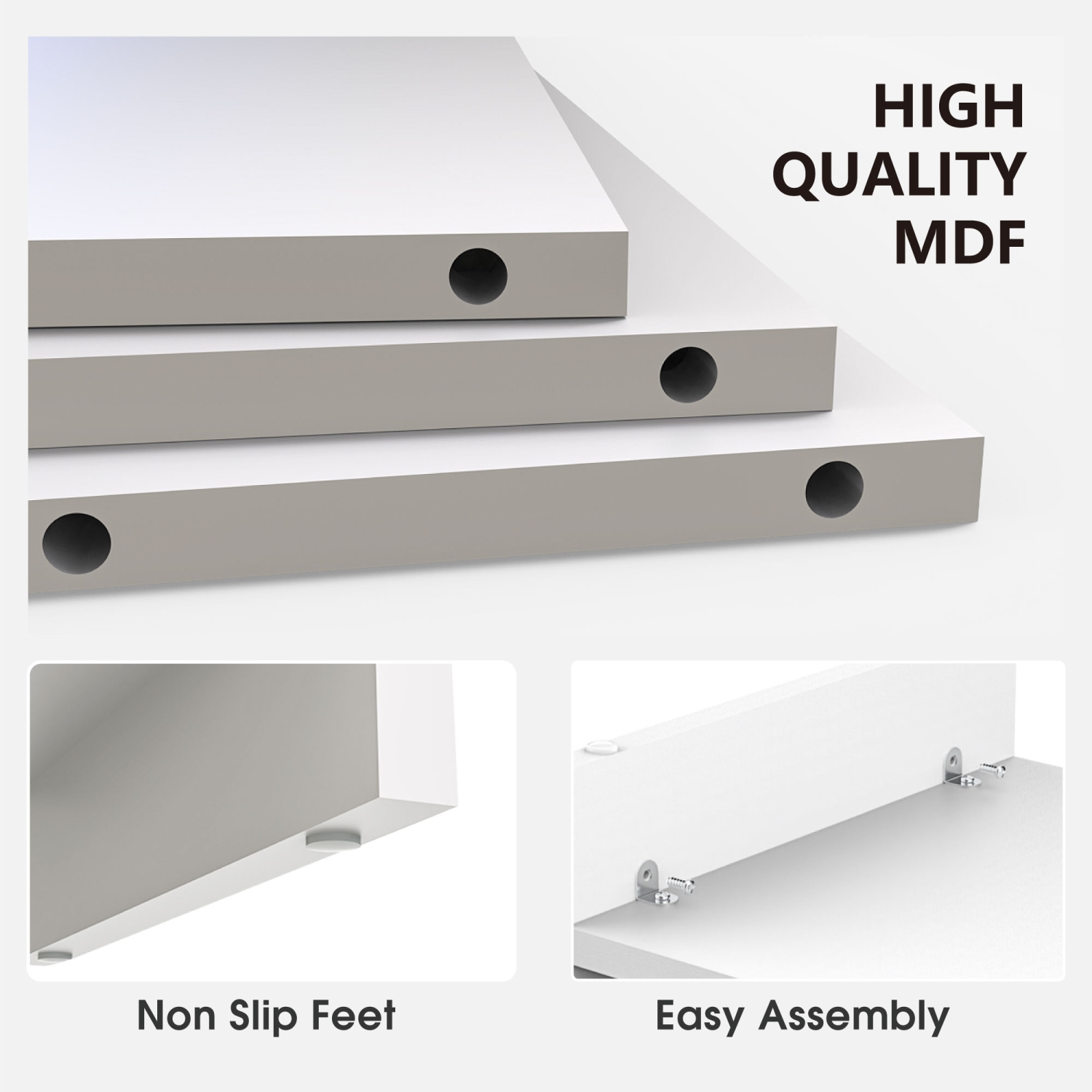 FENGE – Support élévateur pour moniteur à 2 niveaux, grand support pour ordinateur portatif avec espace de rangement pour clavier, accessoires de