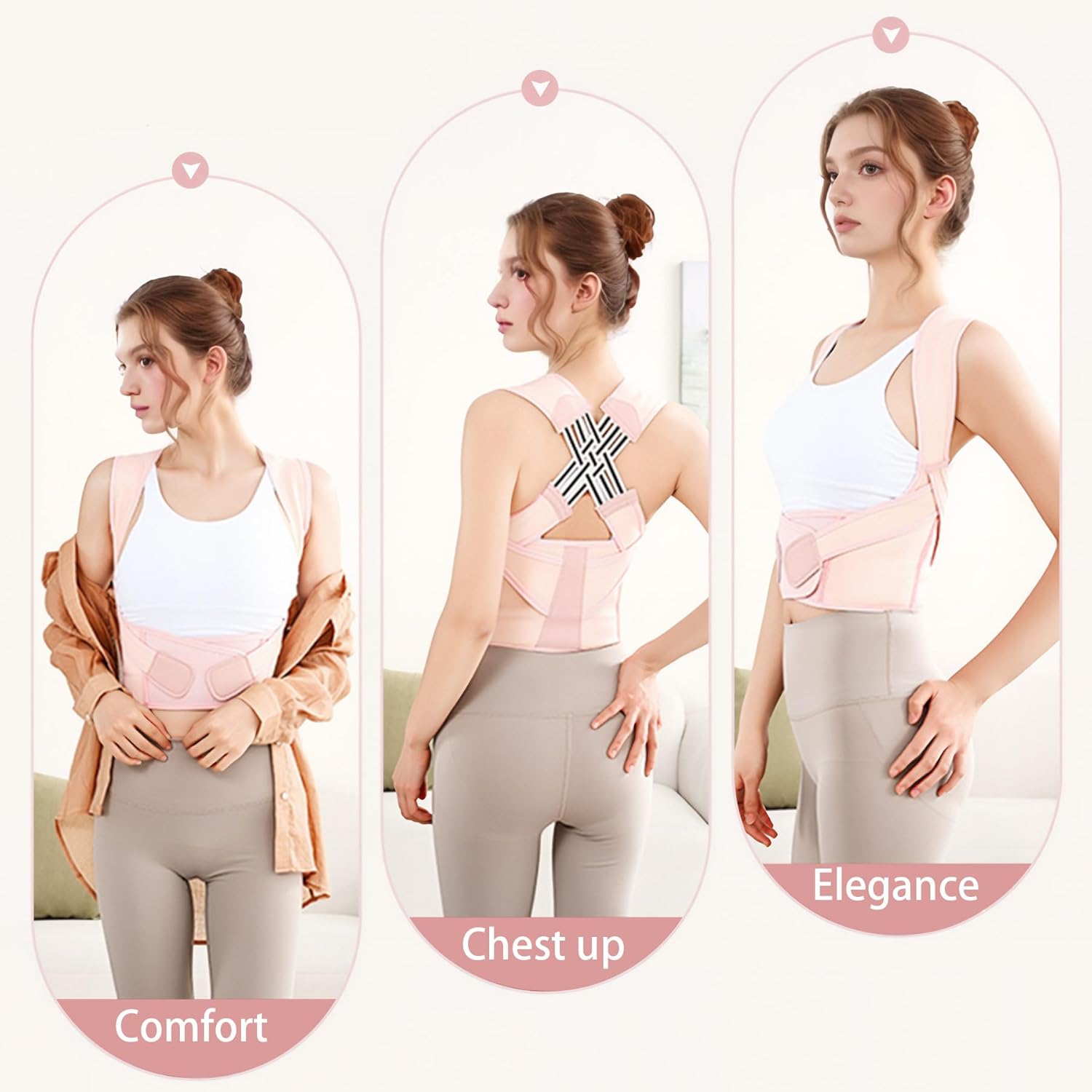 Correcteur de posture pour femmes et hommes, fer plat pour épaules, dos, correction supérieure, soulagement des douleurs dorsales Scoliose, taille