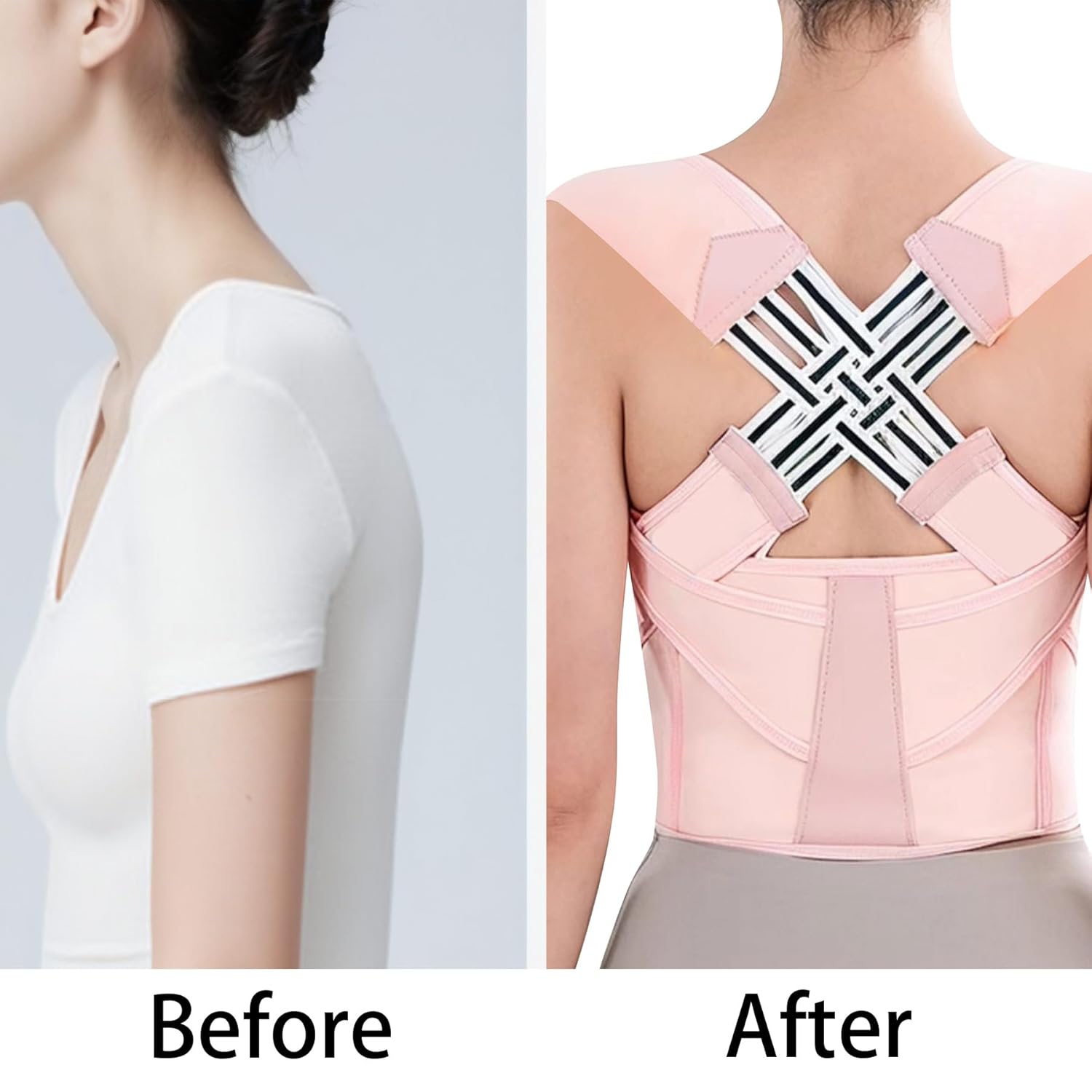 Correcteur de posture pour femmes et hommes, fer plat pour épaules, dos, correction supérieure, soulagement des douleurs dorsales Scoliose, taille