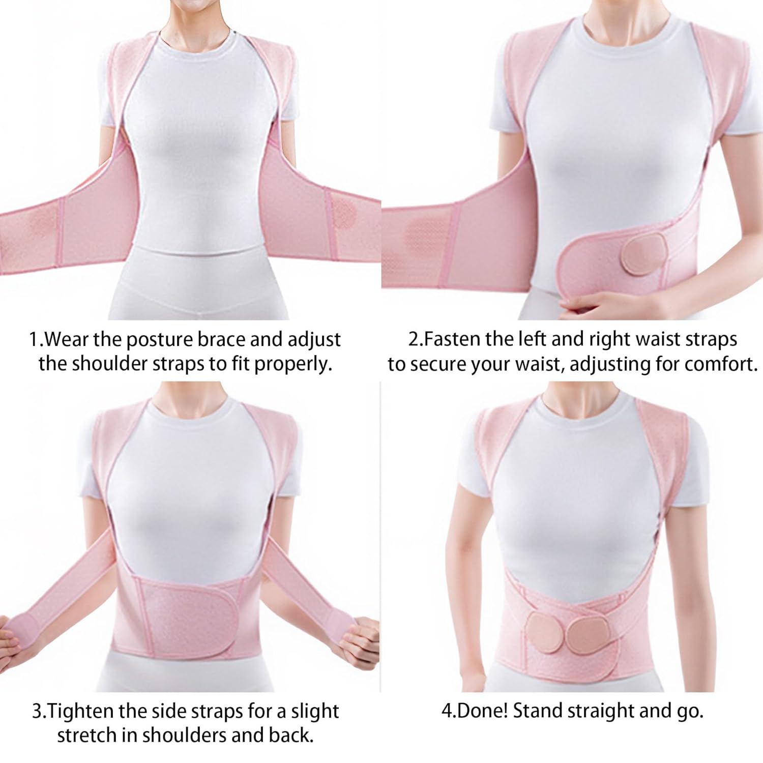 Correcteur de posture pour femmes et hommes, fer plat pour épaules, dos, correction supérieure, soulagement des douleurs dorsales Scoliose, taille