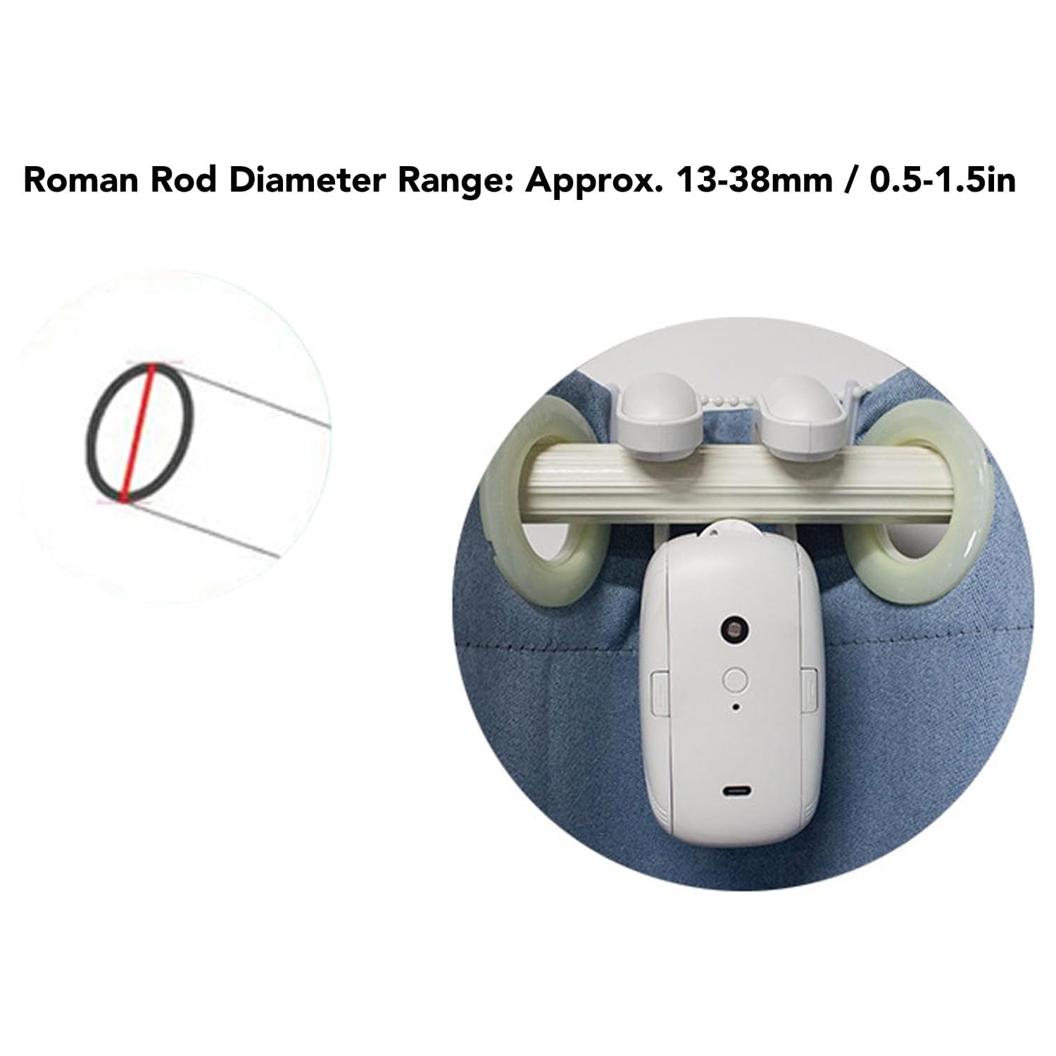 Automatic curtain opening, remote control curtain opening robot, controlled by Tuya app, suitable for Roman rod track - Bluetooth model