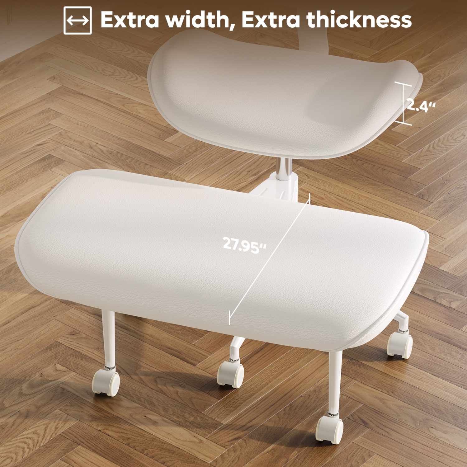 Fauteuil pivotant ergonomique à pattes croisées Pinmoco, fauteuil de méditation réglable en similicuir PU avec dossier, fauteuil de bureau/maison