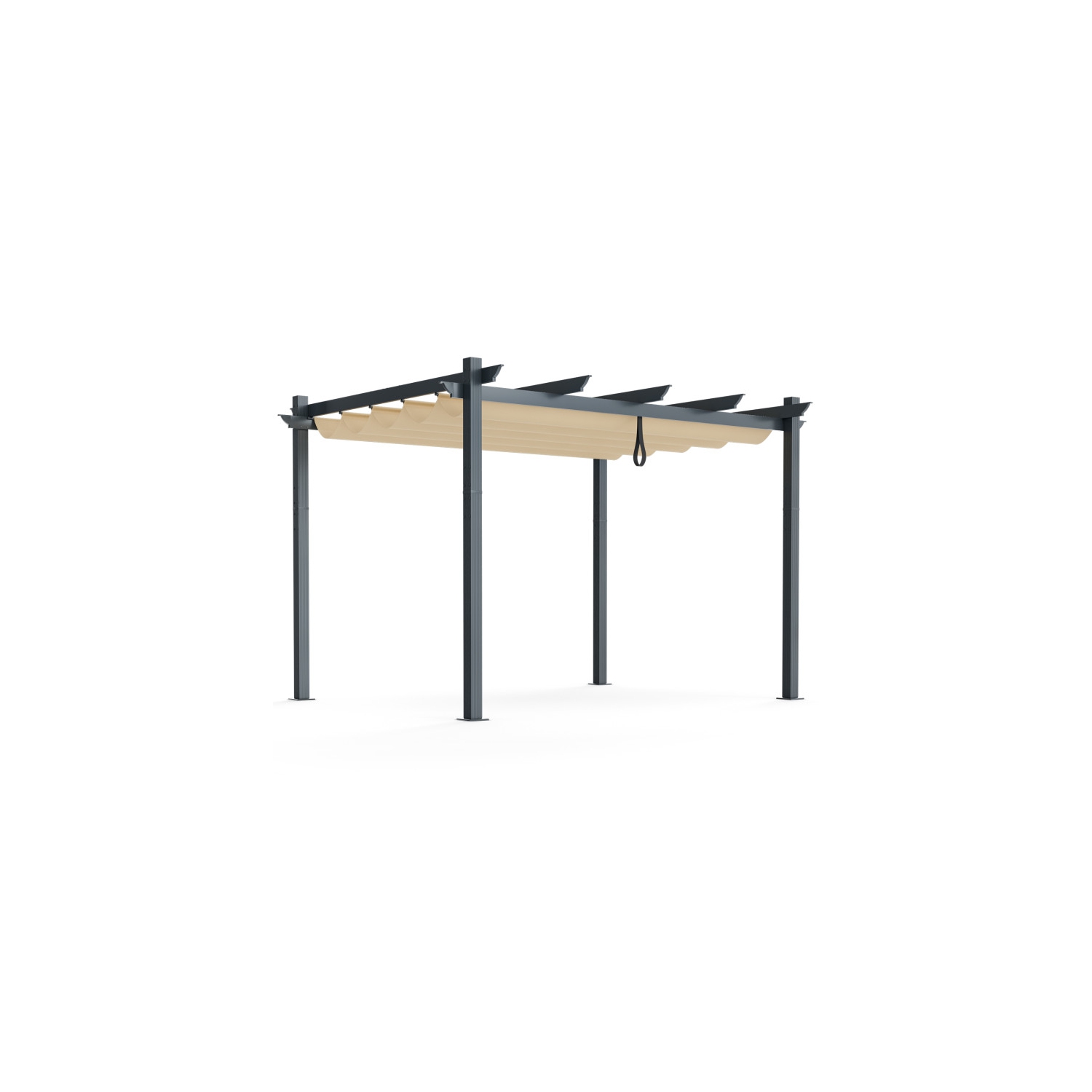 Abri à auvent rétractable en aluminium pour patio, jardin et vignes de raisin