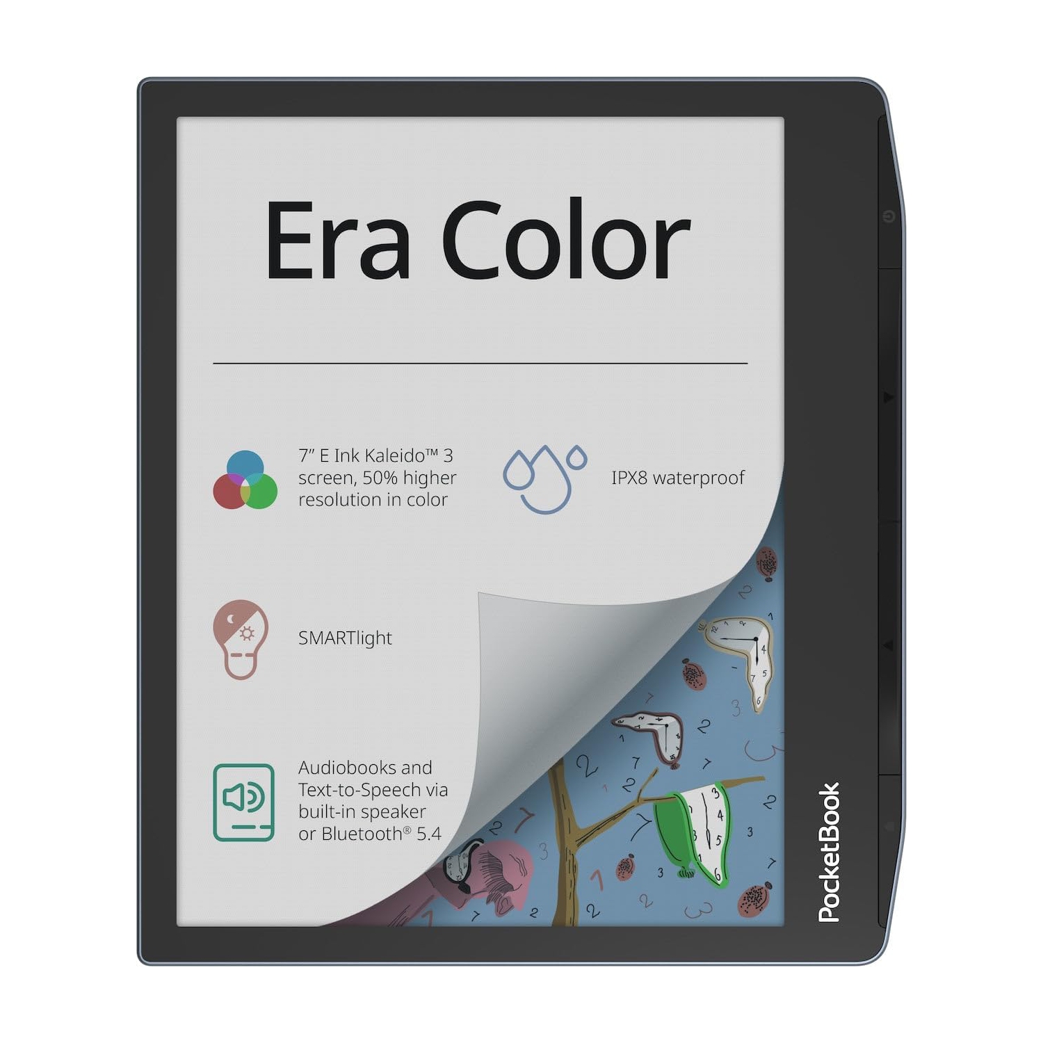 Livre de poche Era Color E-Reader | E-Ink 7&nbsp;po Kaleido 3 Écran tactile | Livre audio et lecteur de livres numériques | Étanche | Texte-parole |