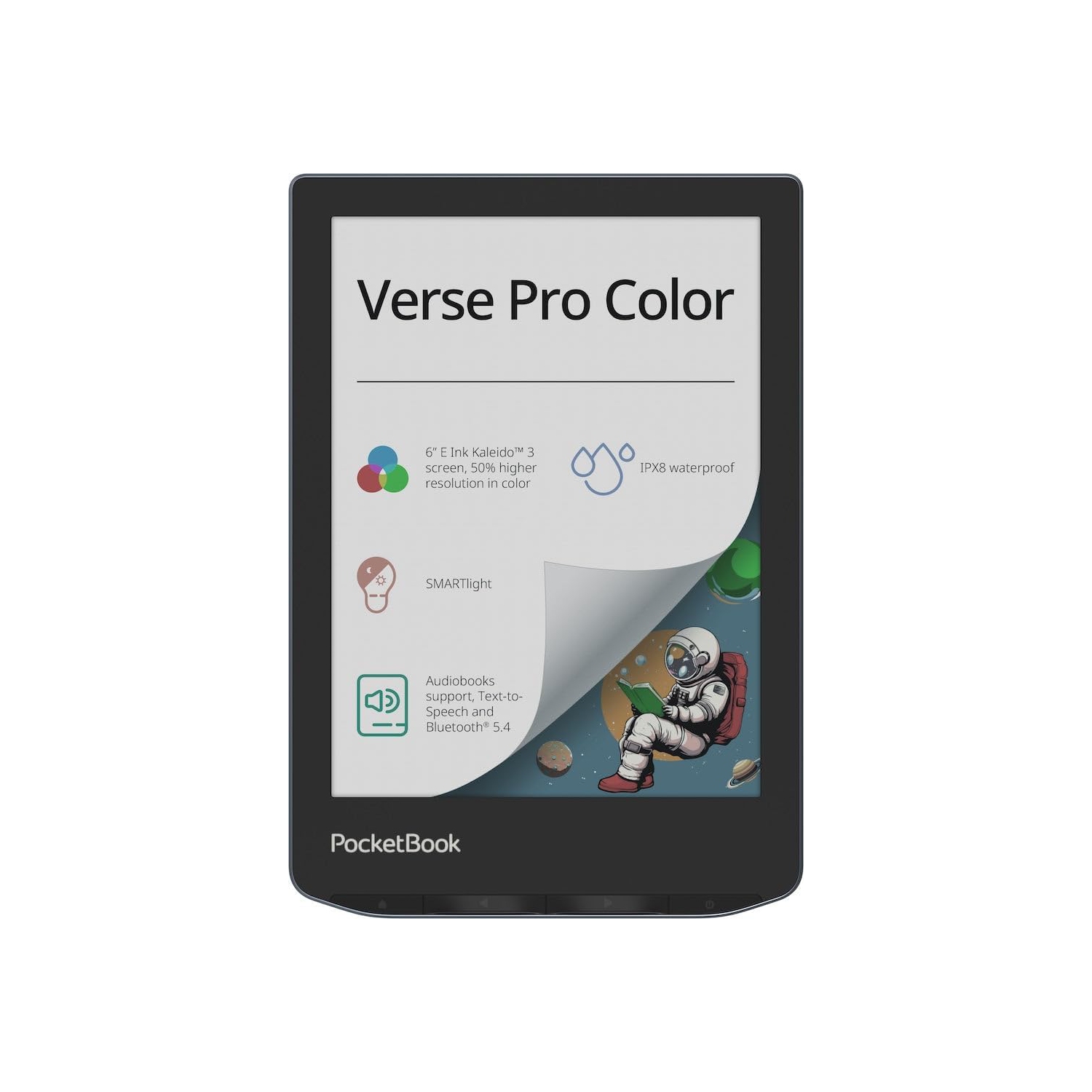 Livre de poche Verse Pro Color | Lecteur électronique mince et compact de 6&nbsp;po | Écran couleur E Ink Kaleido™ 3 – Eye-Safe and Glare-Free |