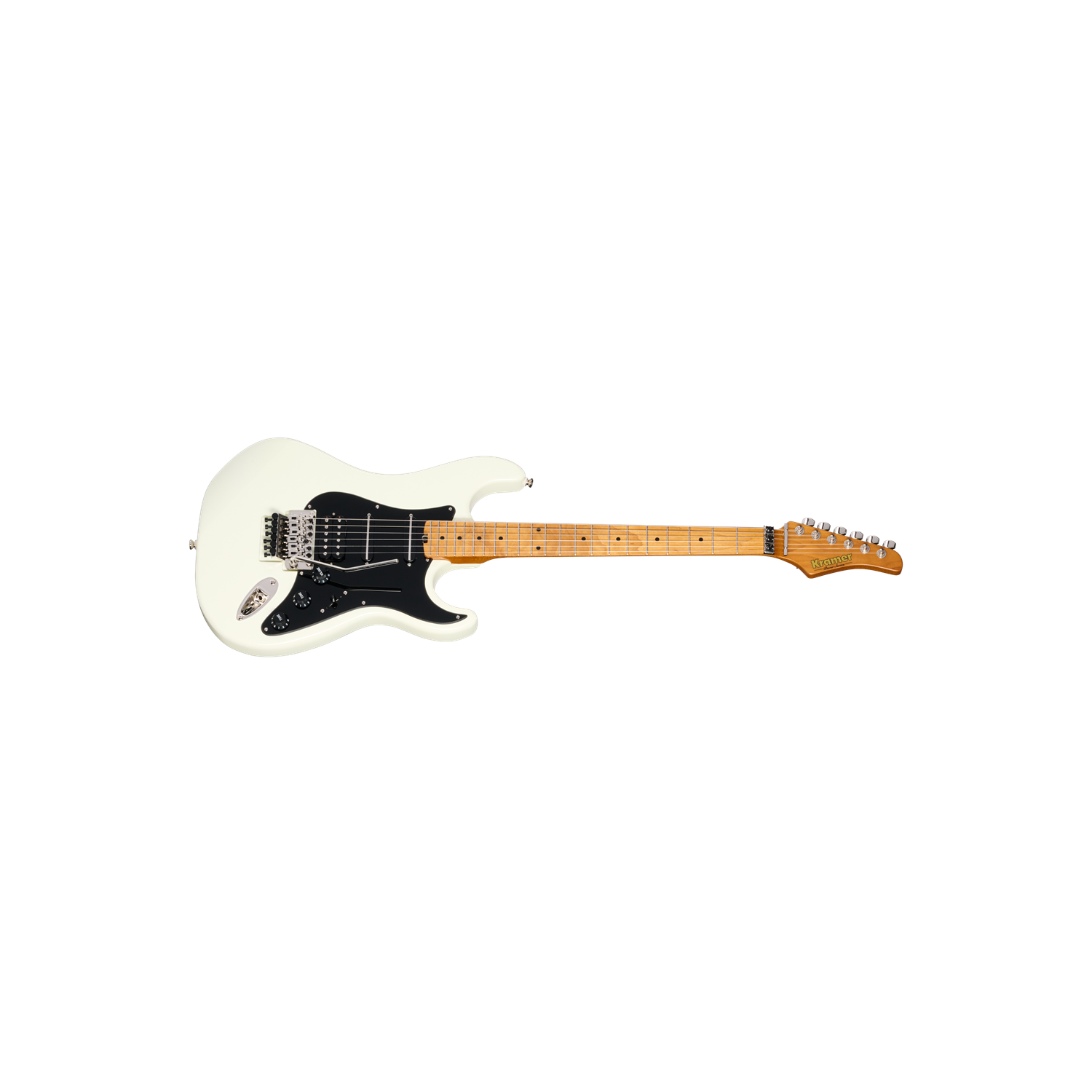 Guitare électrique de luxe Pacer de Kramer avec sac de rangement - Blanc classique