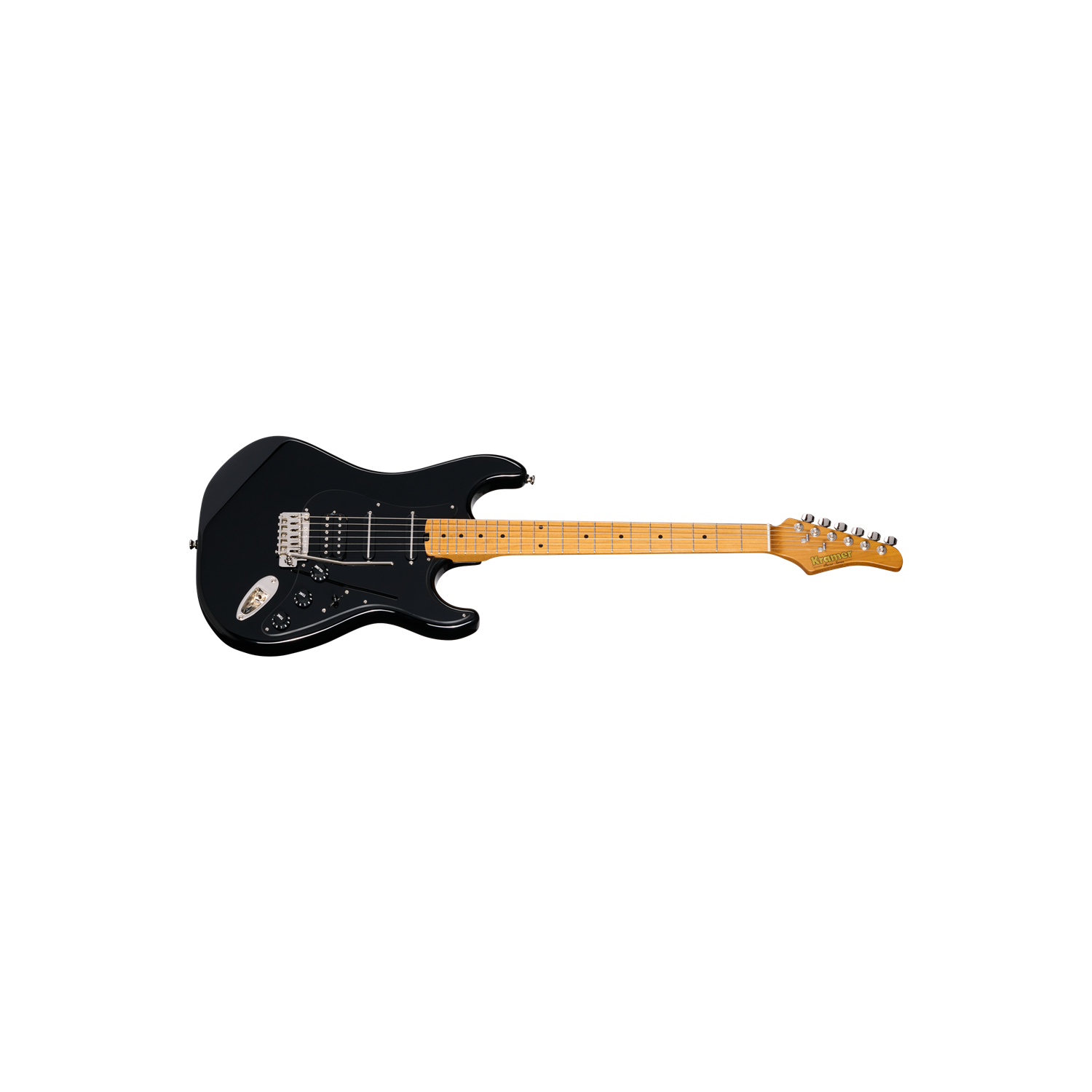 Guitare électrique Pacer Deluxe GT de Kramer avec sac de rangement - Noir intrus