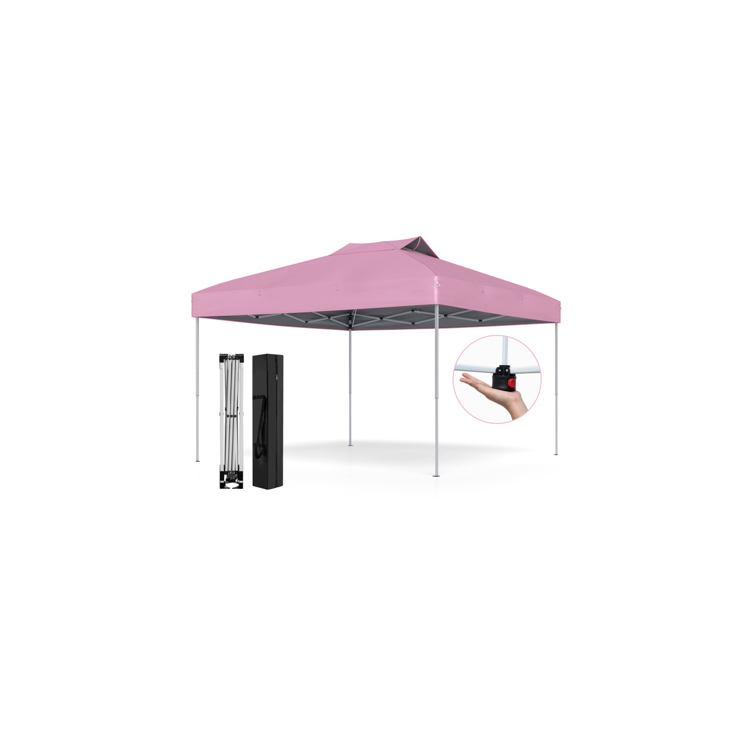Portable Patio Canopy Shelter with 1-Push Center Lock & Foldable Design
