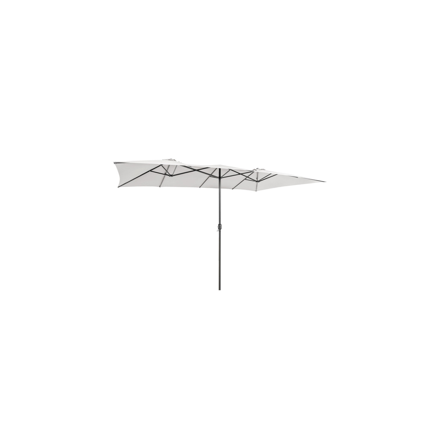 Double-Sized Patio Umbrella with Crank Handle and Ventilation Tops