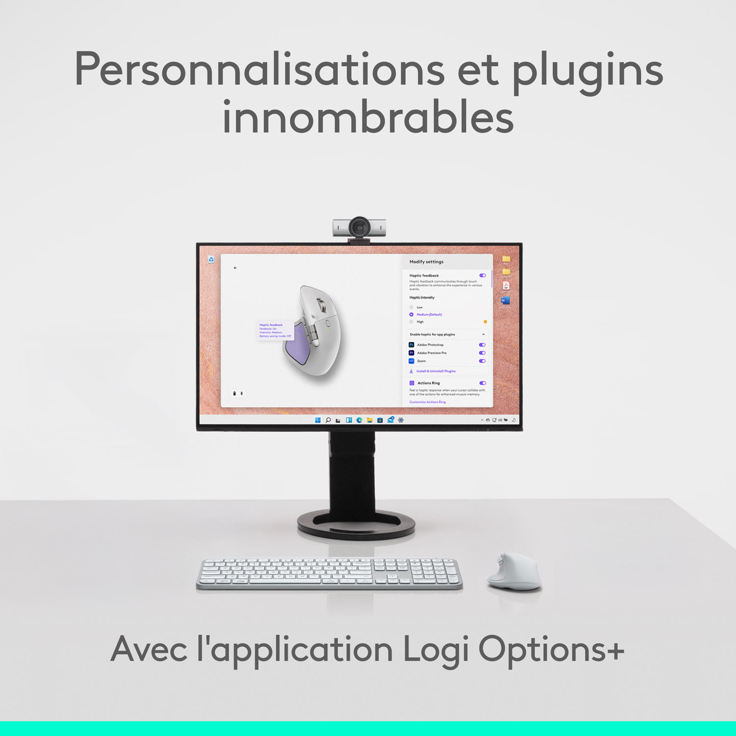 Souris optique Bluetooth MX Master 4 de Logitech pour Mac - Blanc argent - Exclusivité de Best Buy