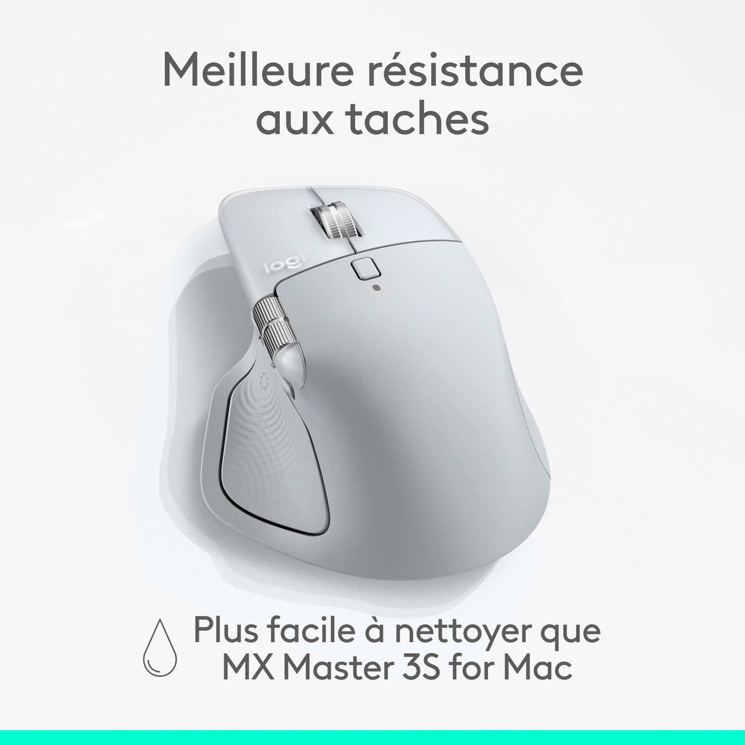 Souris optique Bluetooth MX Master 4 de Logitech pour Mac - Blanc argent - Exclusivité de Best Buy