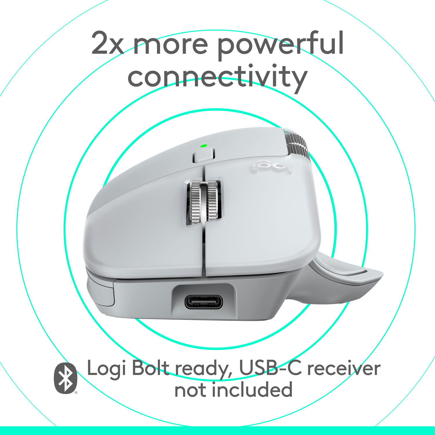 Souris optique Bluetooth MX Master 4 de Logitech pour Mac - Blanc argent - Exclusivité de Best Buy