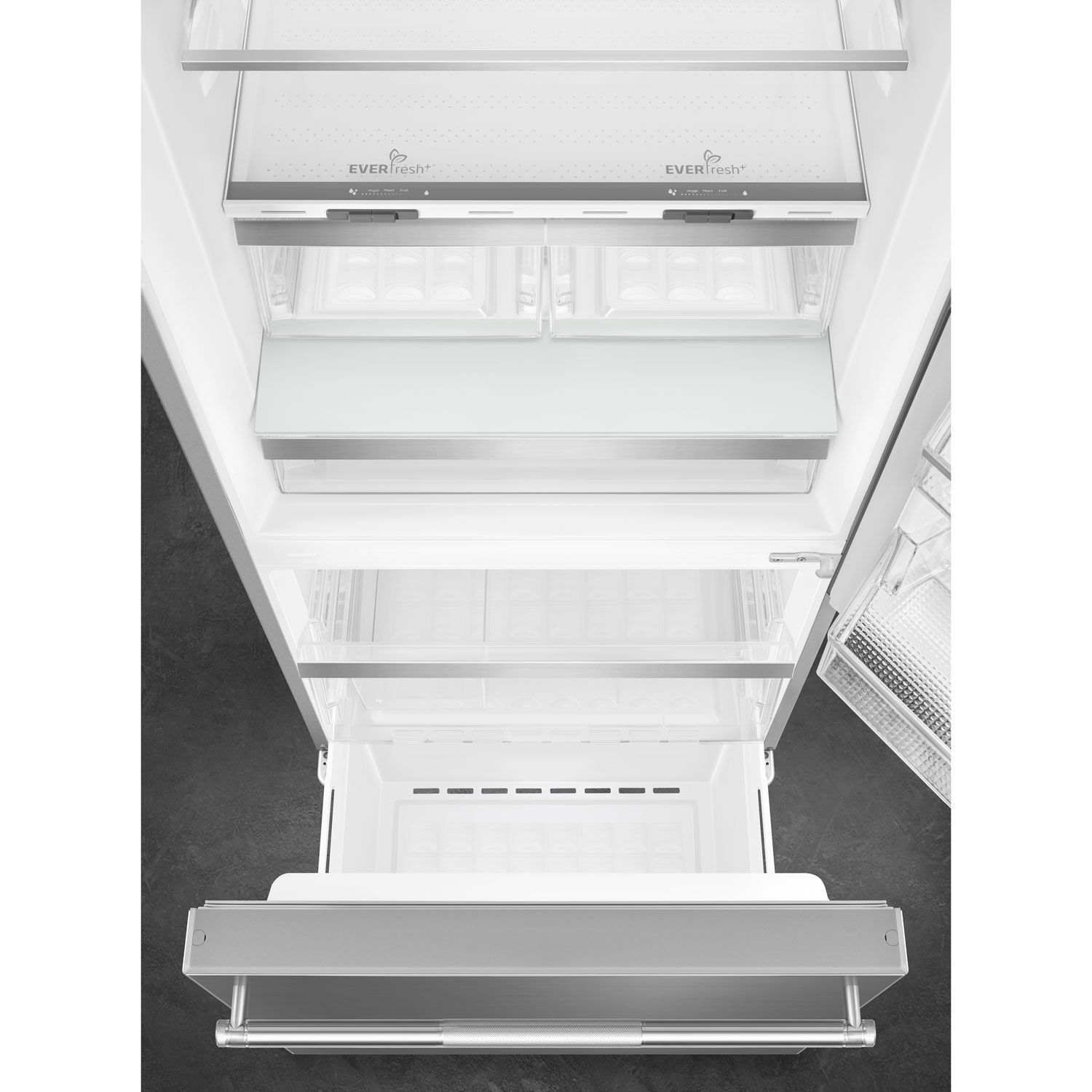 Smeg 30" 16.1 Cu. Ft. Bottom Freezer Refrigerator - Stainless Steel