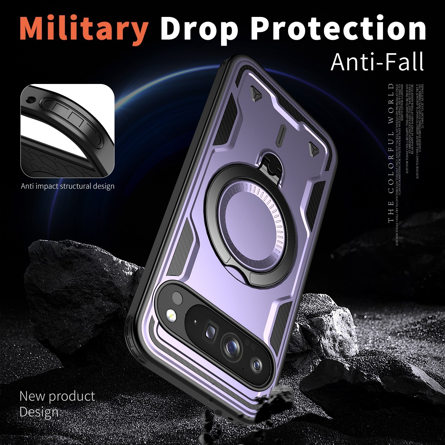 XCRS Defender Case Magsafe Cover, Magnetic Metal Kickstand Ring Holder Shockproof Case for Google Pixel 10 Pro / Pixel 10