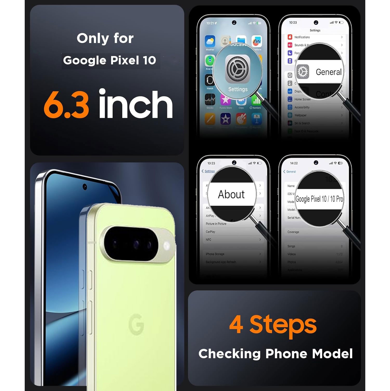 XCRS – Verre trempé, protecteur d'écran pour Pixel 10 de Google [paquet de 2]