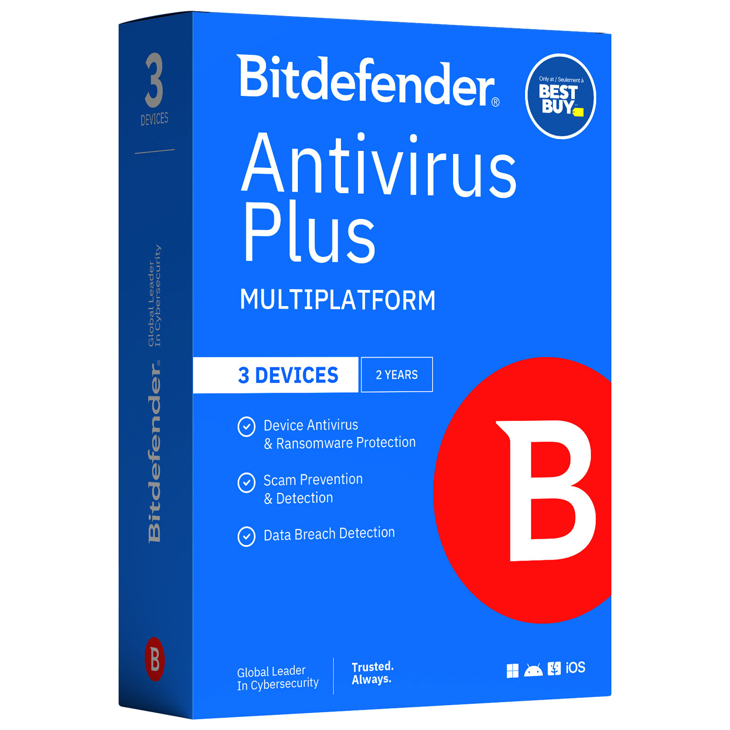 Bitdefender Antivirus Plus Bonus Edition - 3 appareils - 1 utilisateur - 2 ans - Exclusivité Best Buy