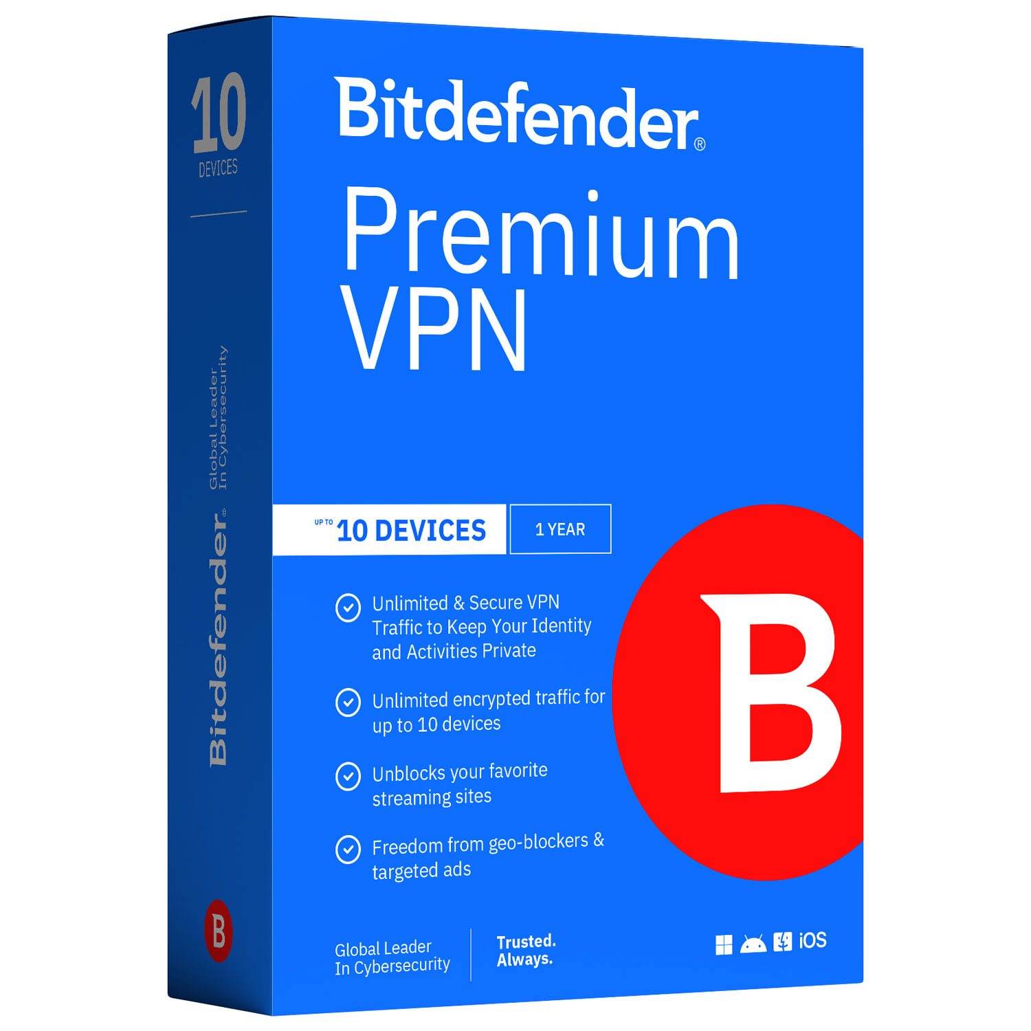 Bitdefender Premium VPN - 10 appareils - 1 an