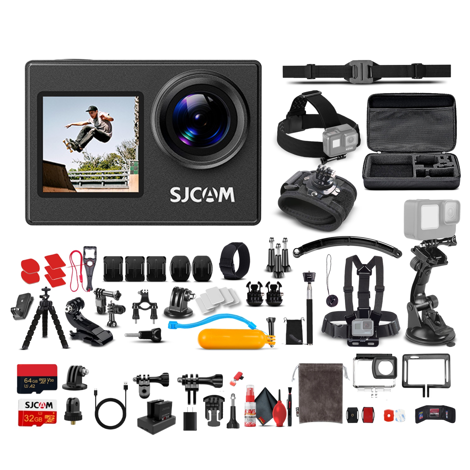 SJCAM SJ4000 Dual Screen Action Camera Bundle