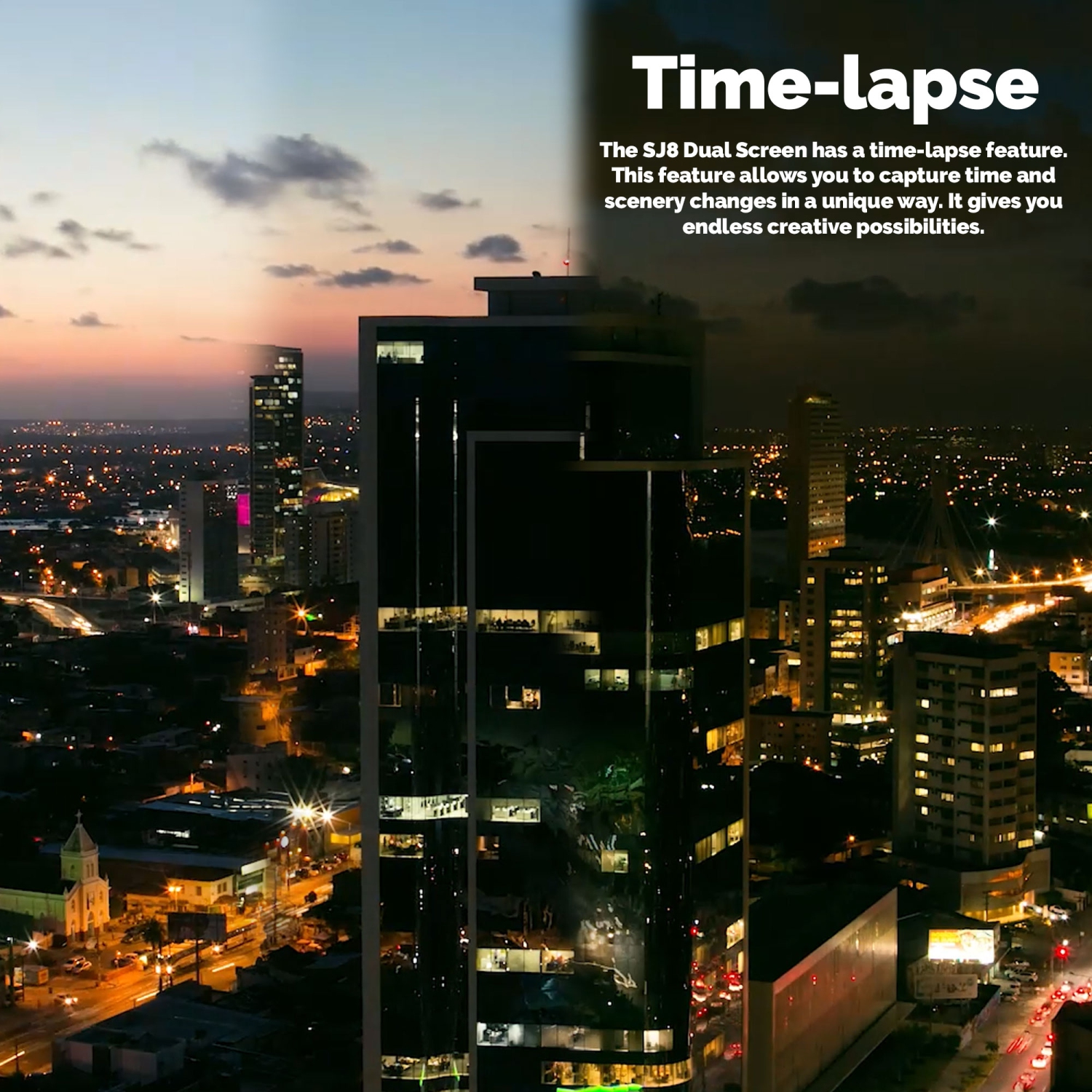 Ensemble caméra d'action à deux écrans SJCAM SJ8