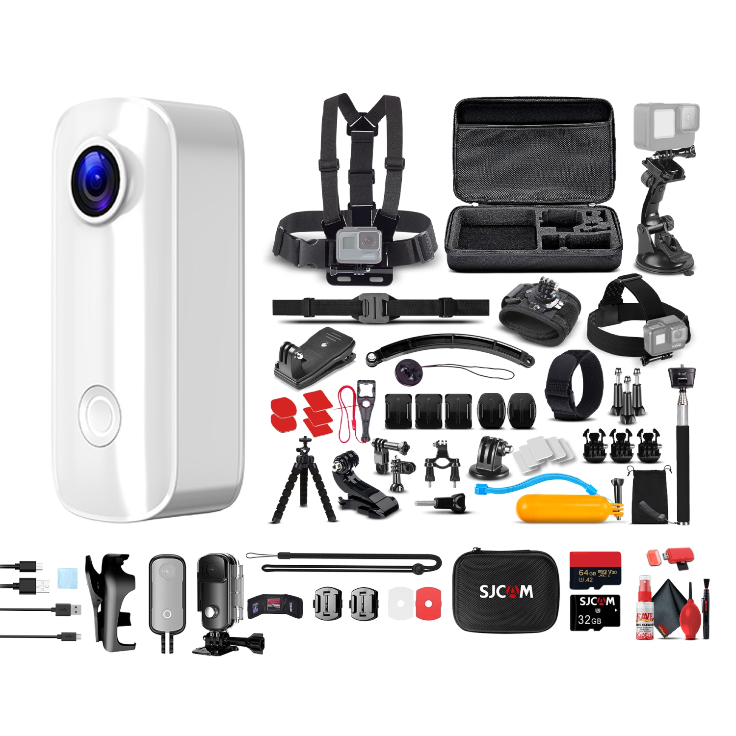 SJCAM C100 Plus Action Camera Bundle
