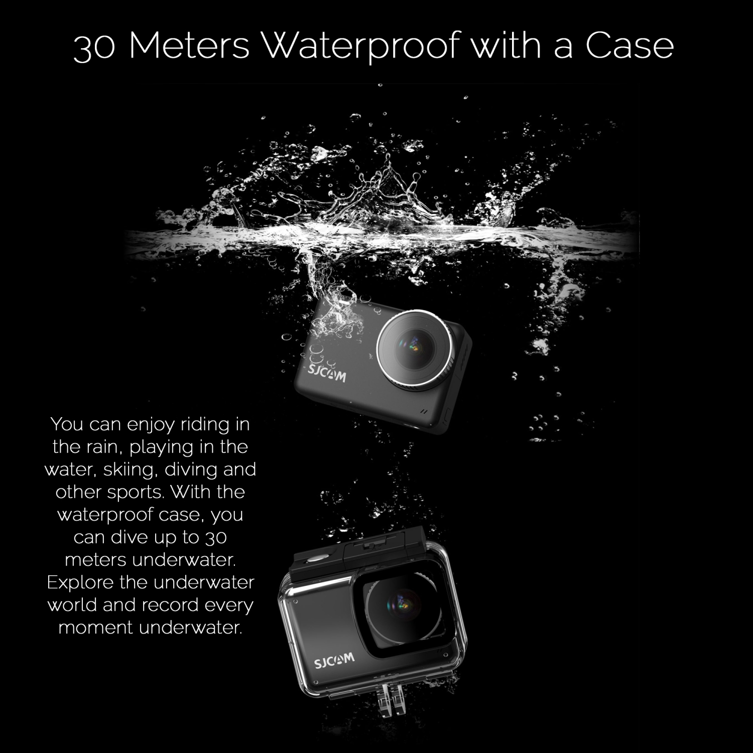 Ensemble avec caméra d'action à deux écrans SJCAM SJ10 Pro