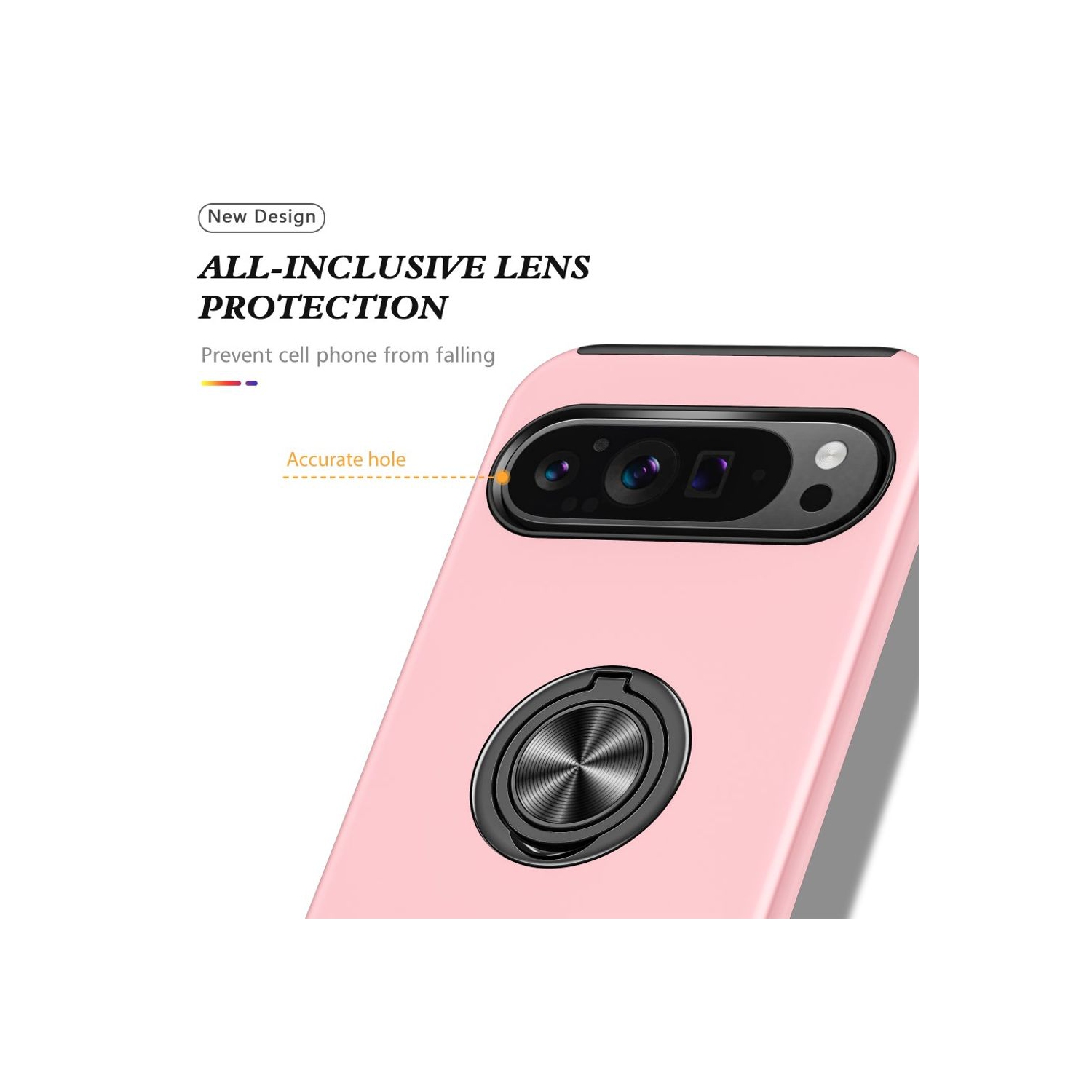 XCRS Fitted Ring Cover, Swirl Rotating Slim Armor Case for Google Pixel 10 Pro / Pixel 10