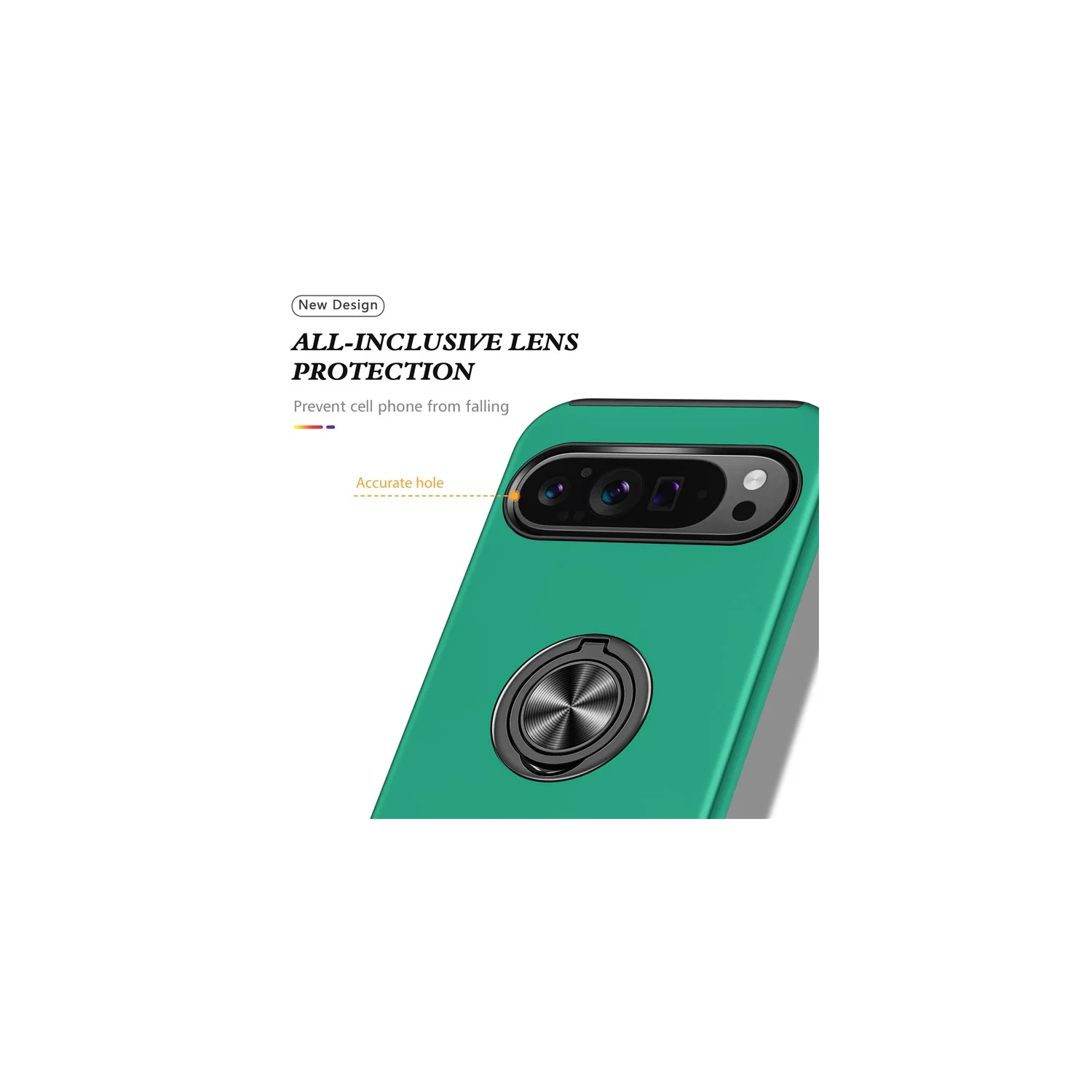 XCRS Fitted Ring Cover, Swirl Rotating Slim Armor Case for Google Pixel 10 Pro / Pixel 10