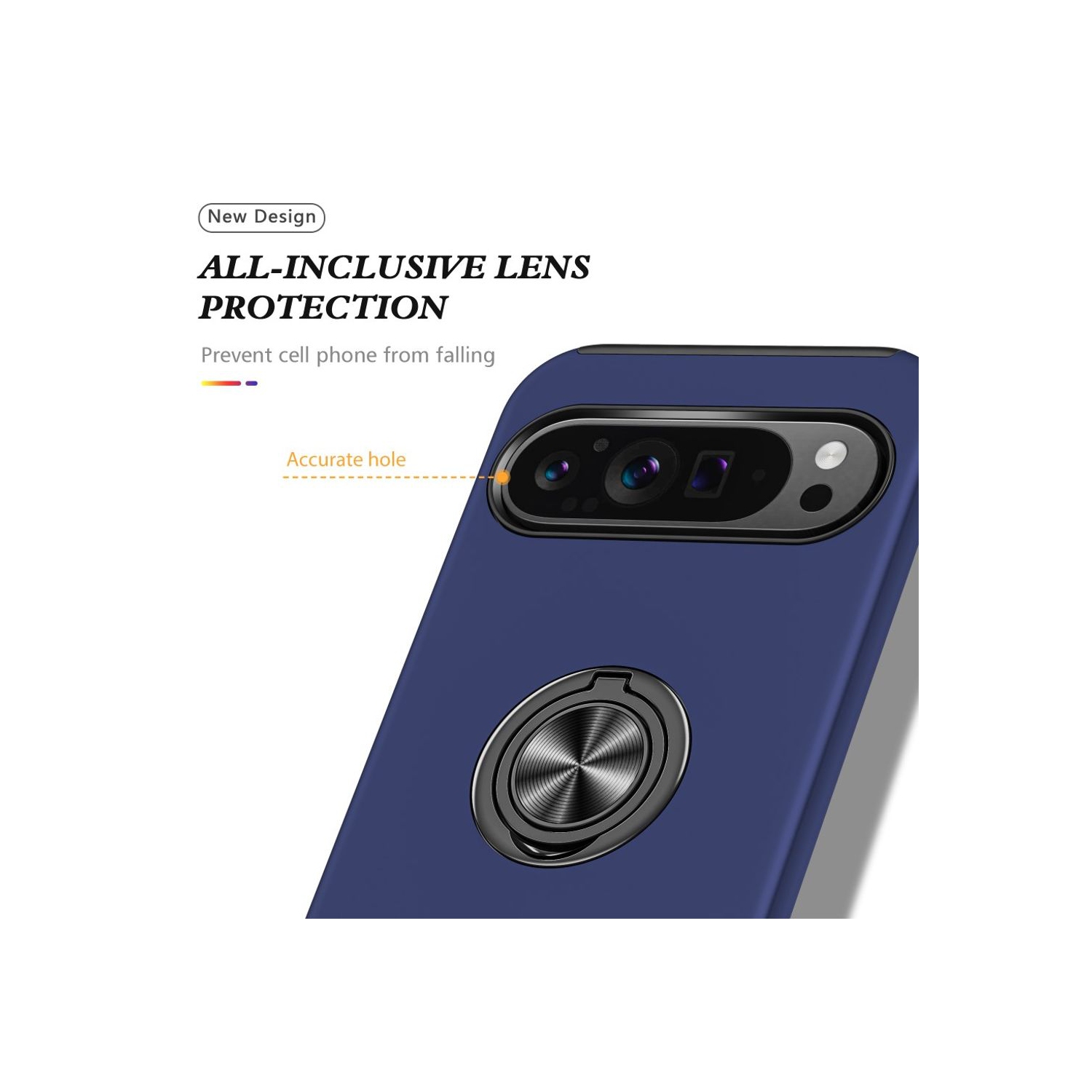 XCRS Fitted Ring Cover, Swirl Rotating Slim Armor Case for Google Pixel 10 Pro / Pixel 10