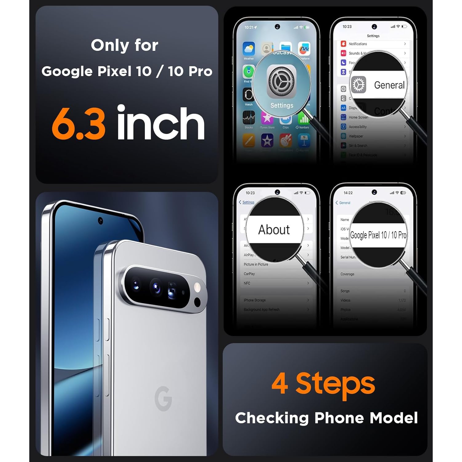 XCRS Fitted Ring Cover, Swirl Rotating Slim Armor Case for Google Pixel 10 Pro / Pixel 10