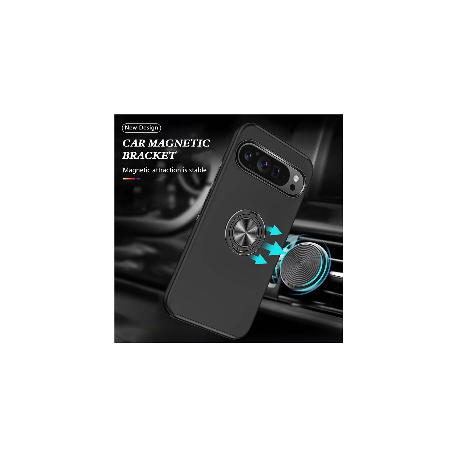 XCRS Fitted Ring Cover, Swirl Rotating Slim Armor Case for Google Pixel 10 Pro / Pixel 10