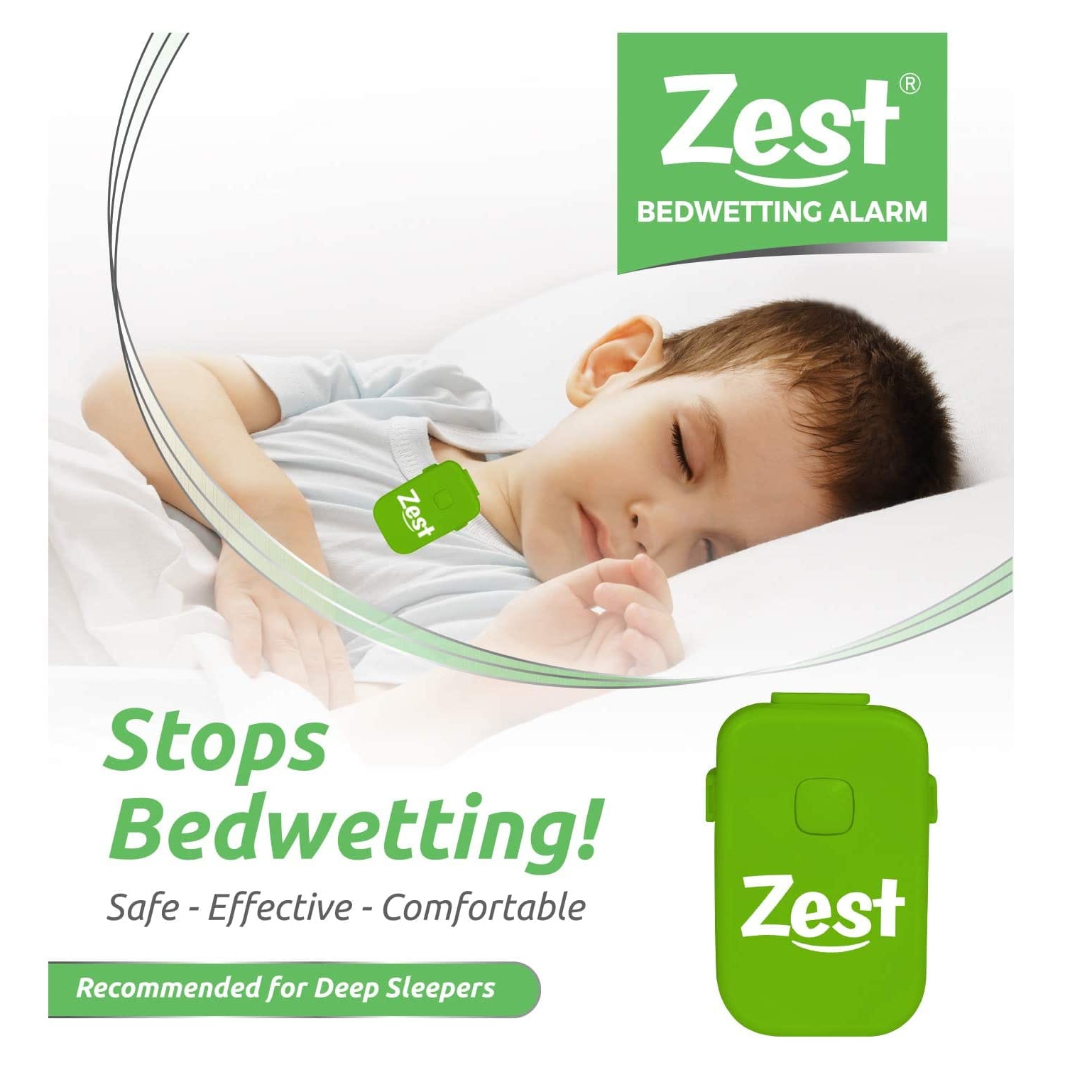 Alarme d'étouffement Zest avec 8 tonalités et vibrations fortes pour éviter l'infiltration d'eau chez les garçons, les filles et les dormeuses