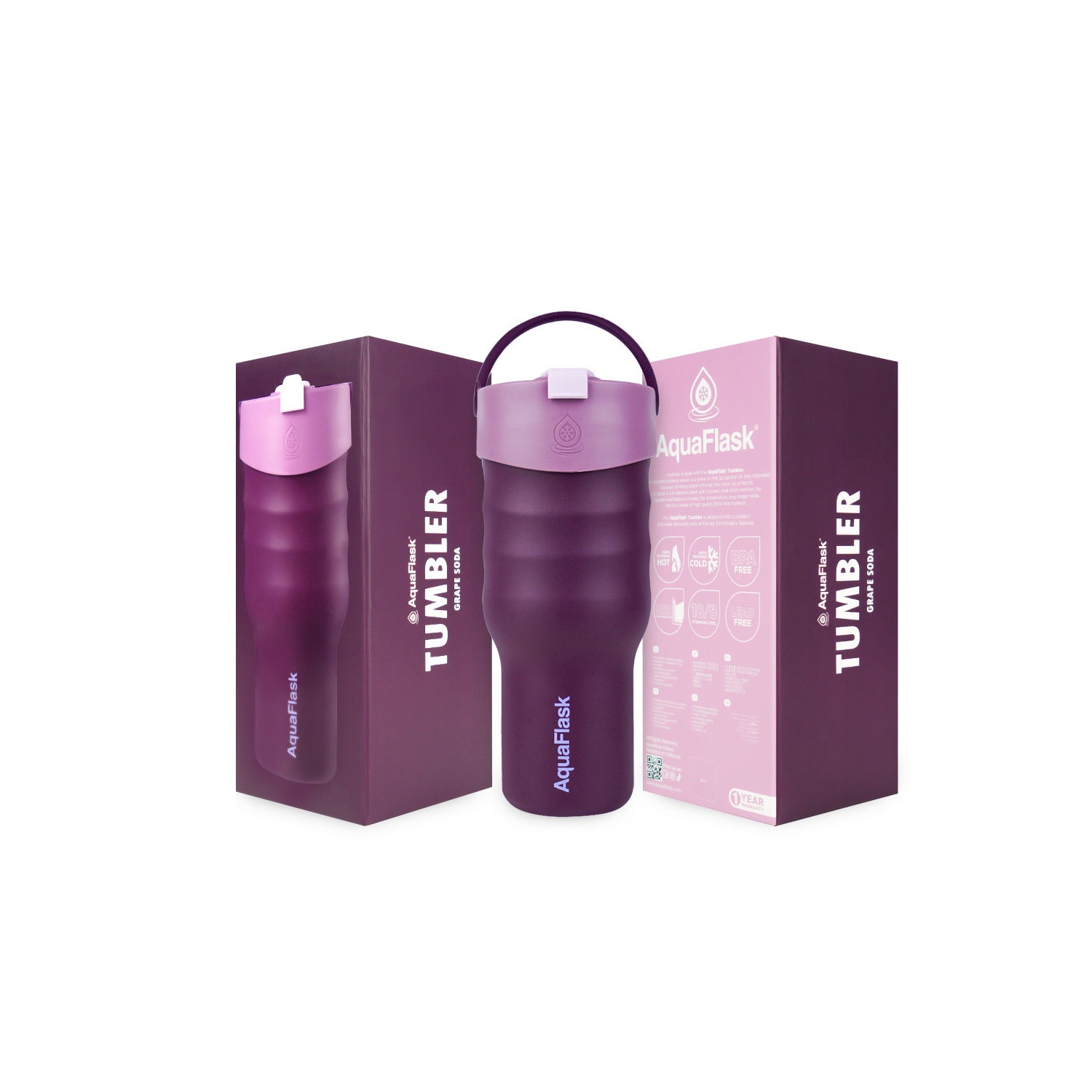 Aqua Flask Tumbler – Vacuum Insulated Stainless Steel Travel Cup 887ml - Ocean Spray