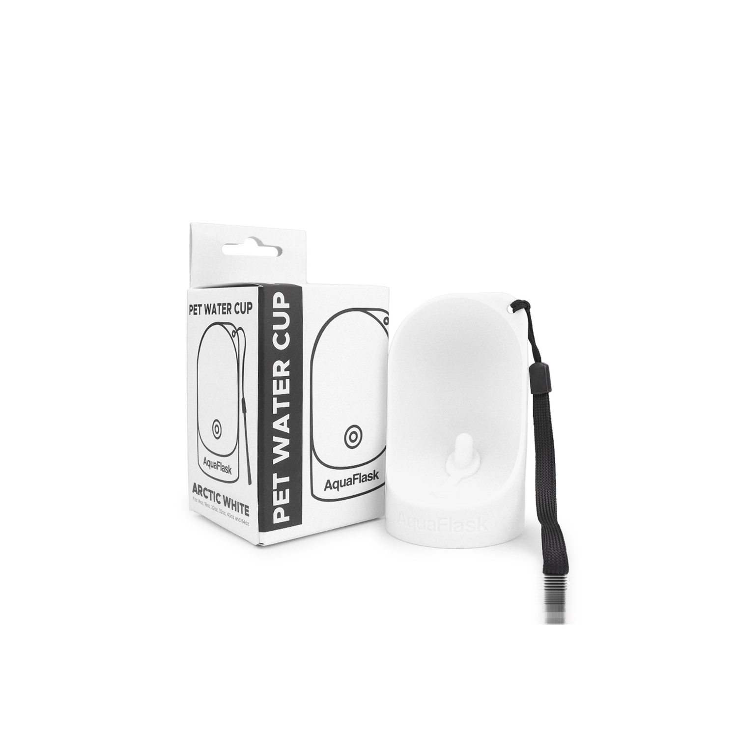 AquaFlask Pet Water Cup - Arctic White