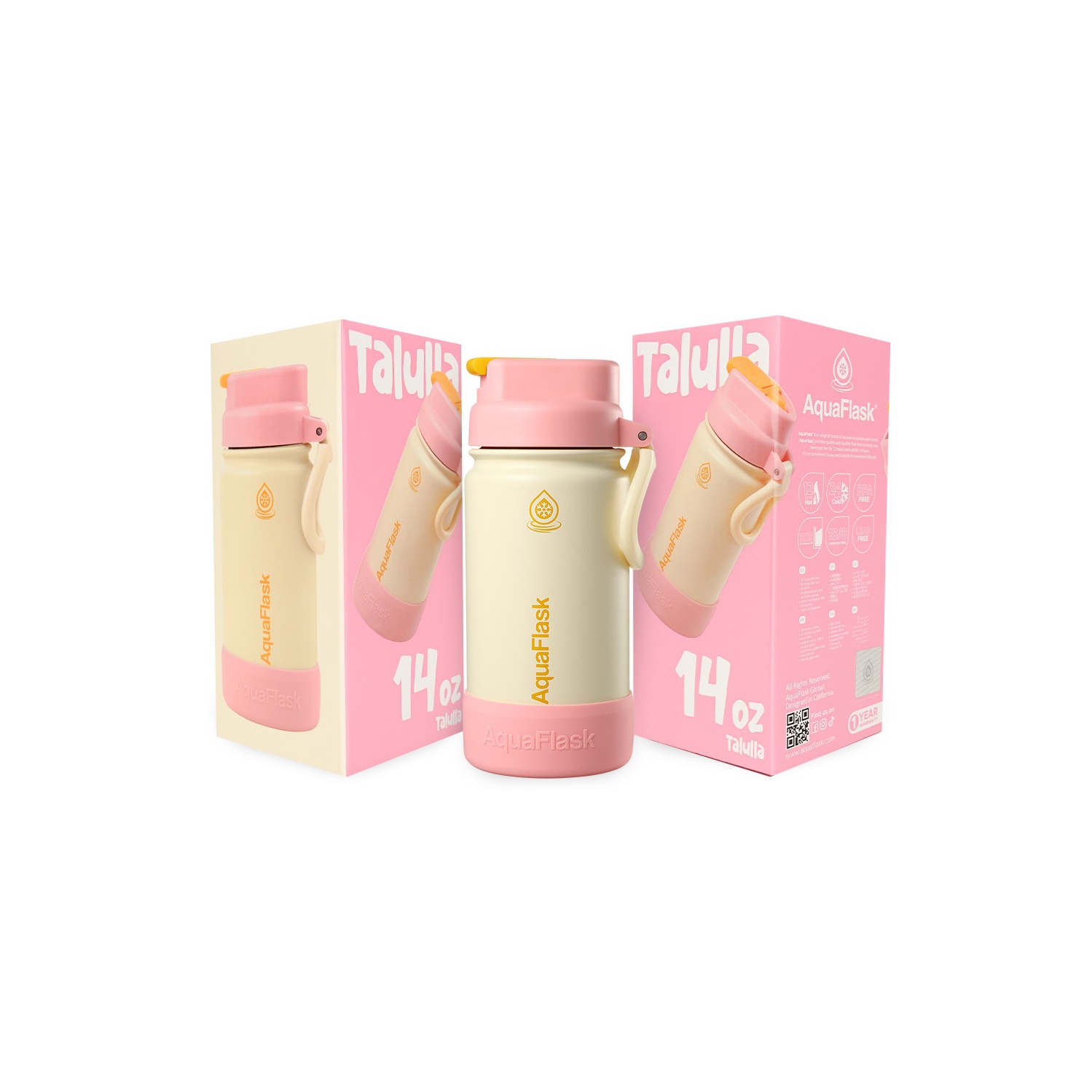 AquaFlask Kids FlipSip 532mL Water Bottles - Pink