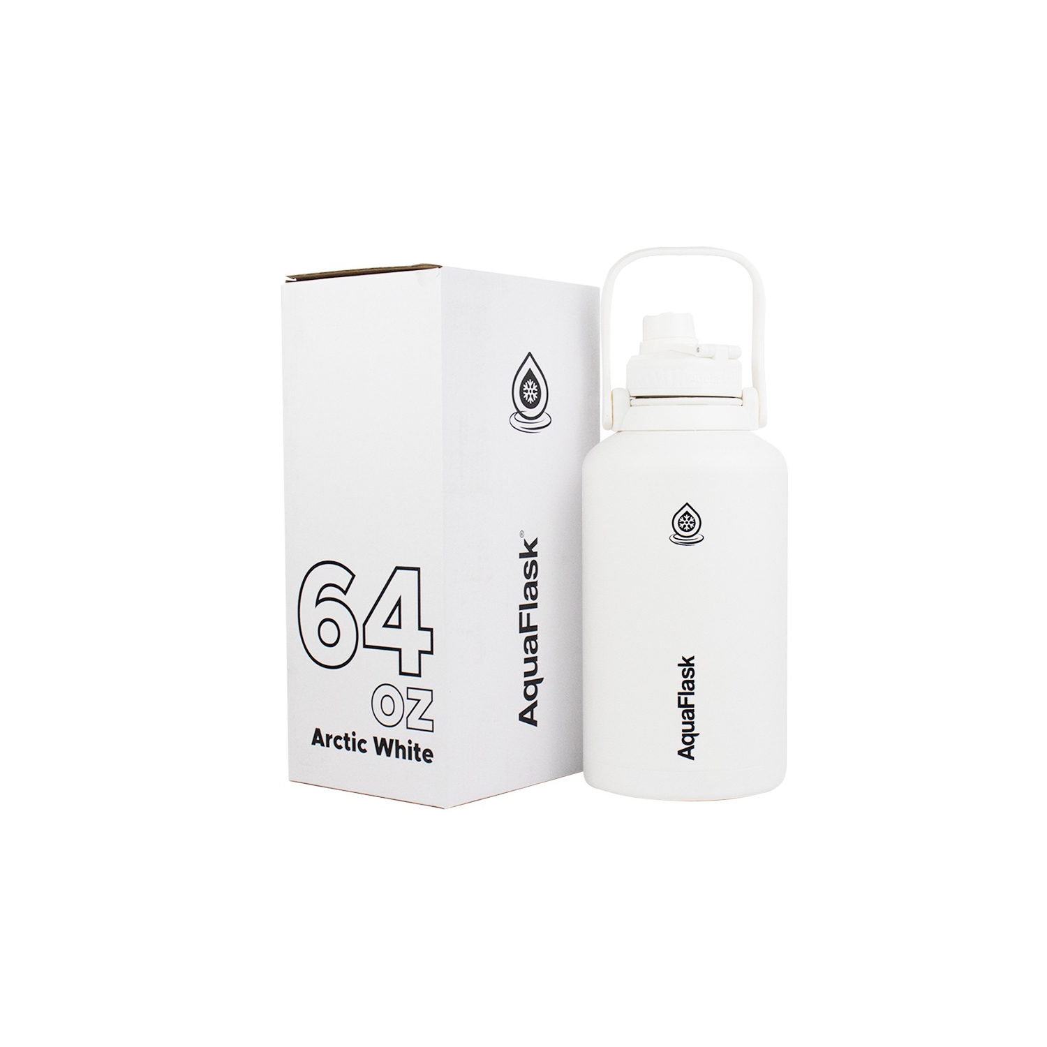 Bouteilles d'eau isothermes AquaFlask Original 1893&nbsp;ml - Blanc