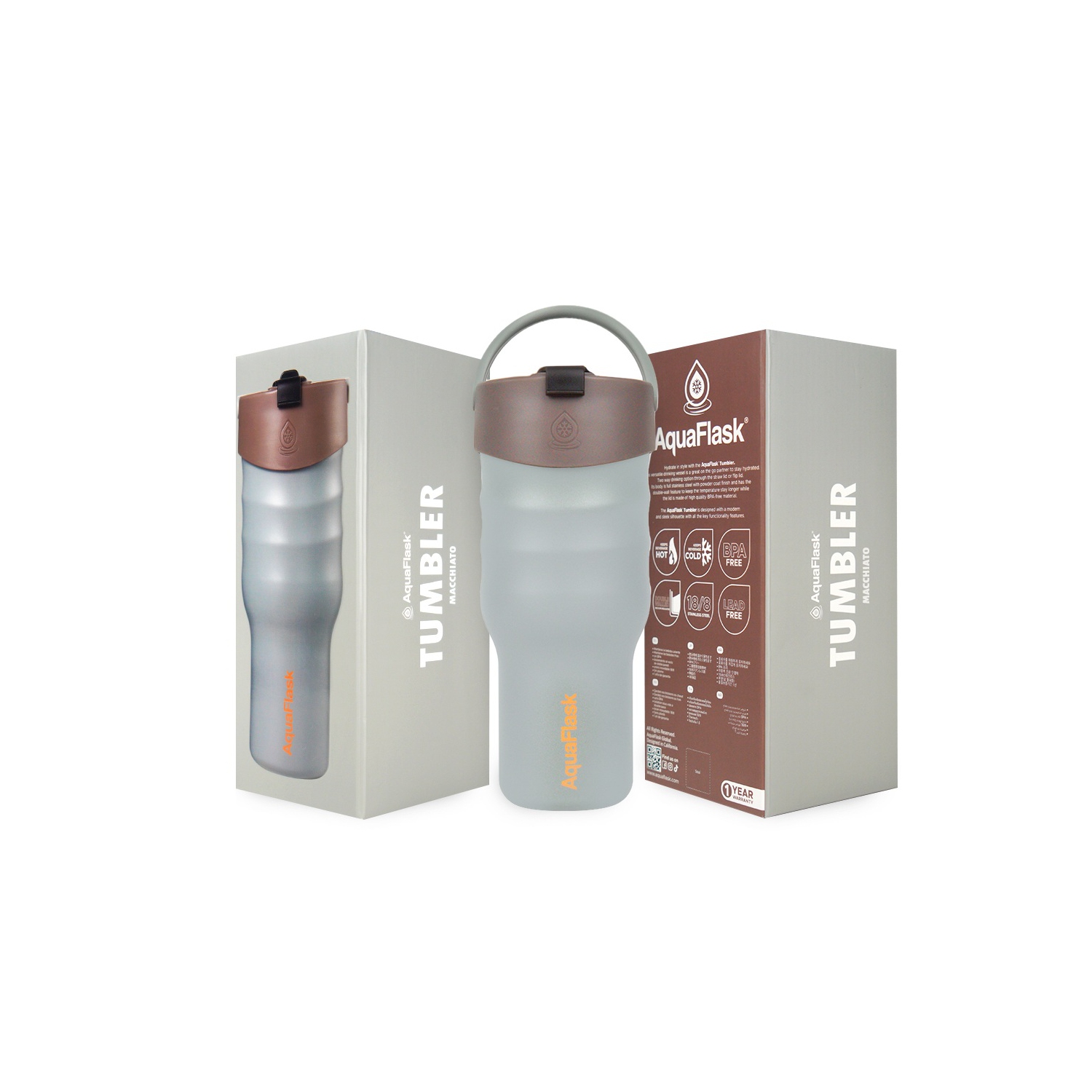 Gobelet à flasque – Tasse de voyage isotherme en acier inoxydable 887&nbsp;ml - Pétale en fleurs