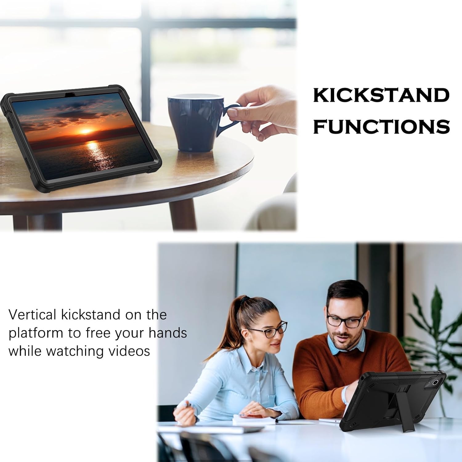 for Lenovo Tab M11 Case with Kickstand 3 in 1 Hybrid PC Rubber Heavy Duty Shockproof Full Body Protection Tablet