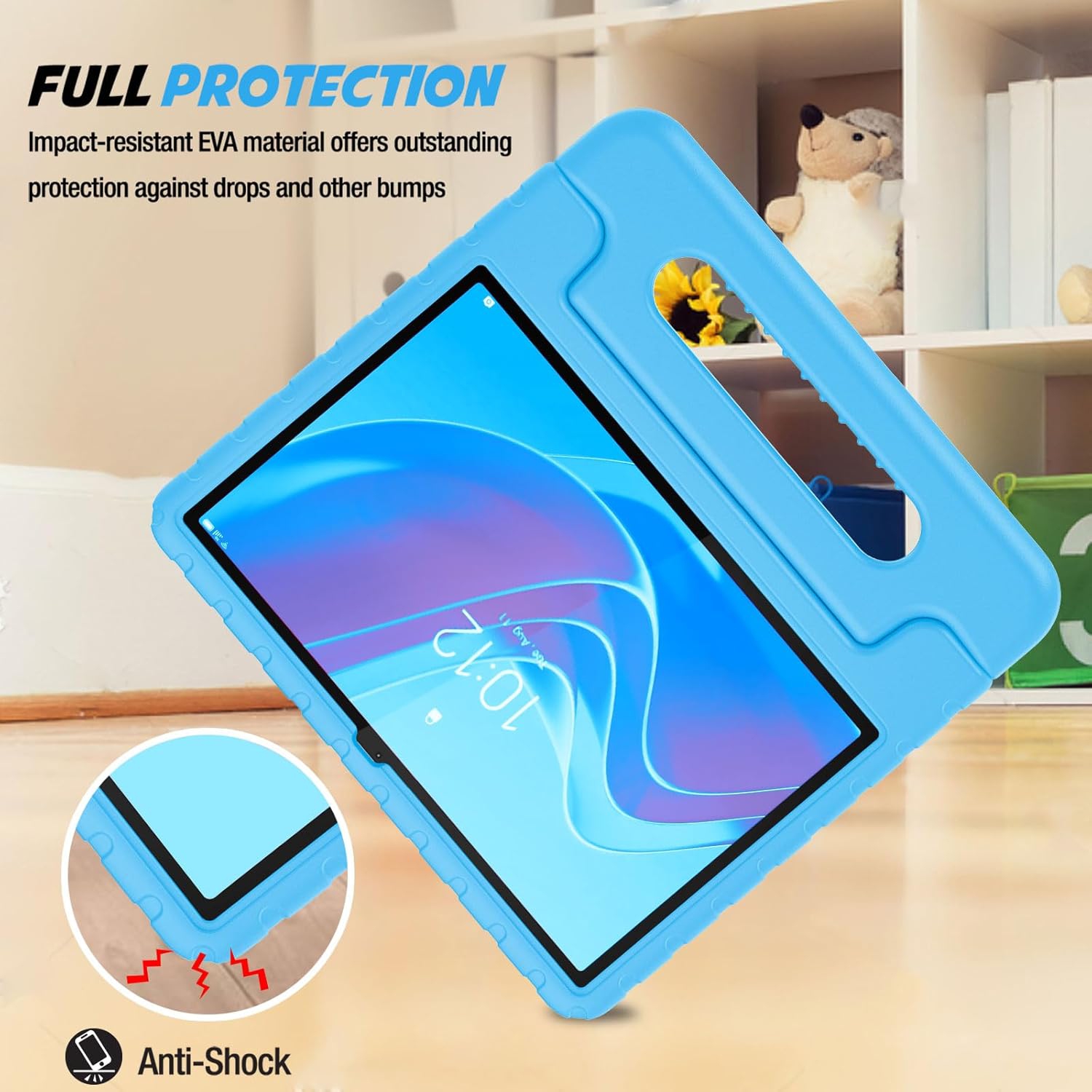 Kids Case for Lenovo Tab M11 2024 TB330FU/TB330XU; Shockproof Lightweight Kids Friendly Case with Convertible