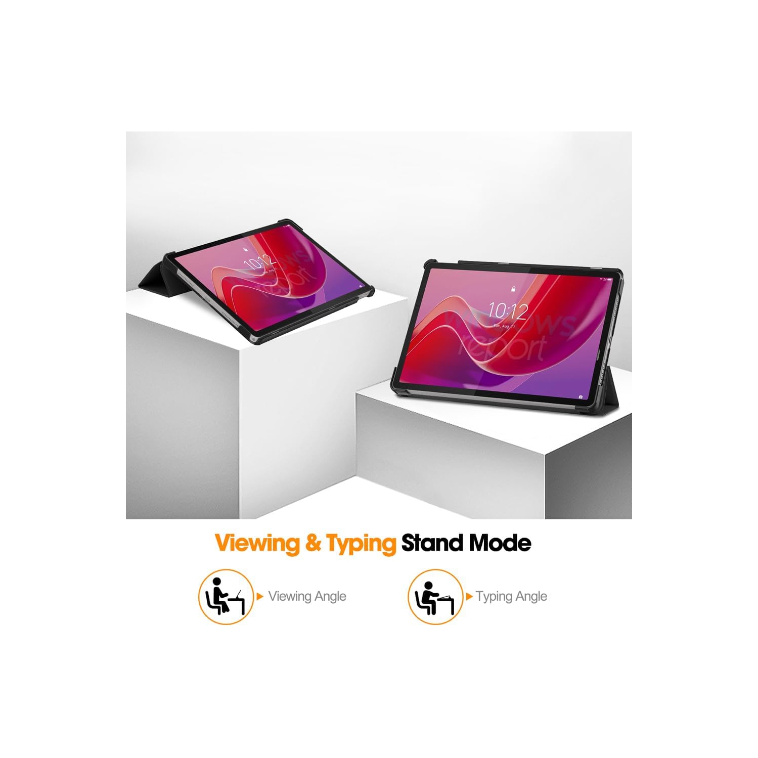 Custer Case for Lenovo Tab M11 TB330FU TB331FC 11",Ultra-Thin PU-Leather Hard Shell Cover - Black