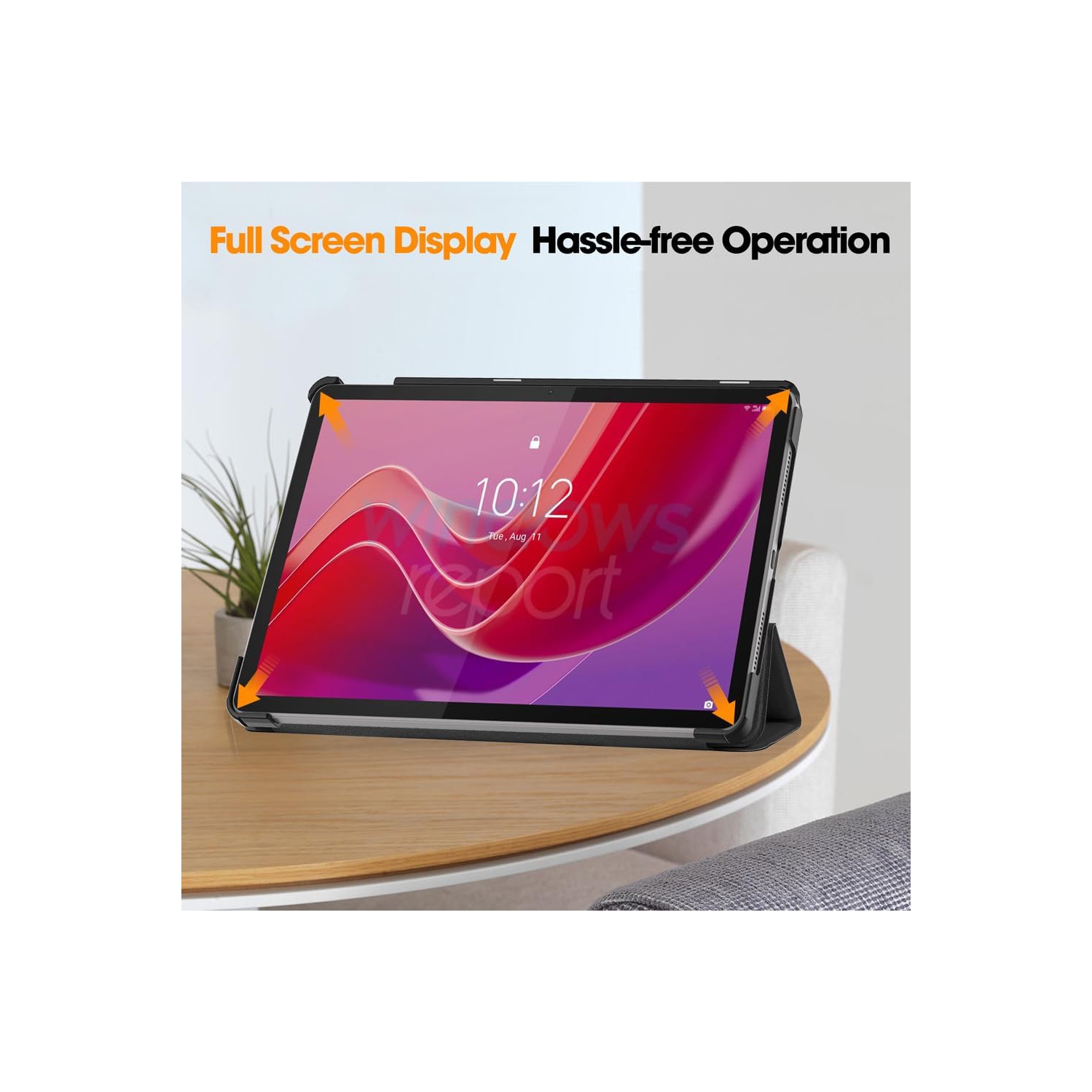 Custer Case for Lenovo Tab M11 TB330FU TB331FC 11",Ultra-Thin PU-Leather Hard Shell Cover - Black