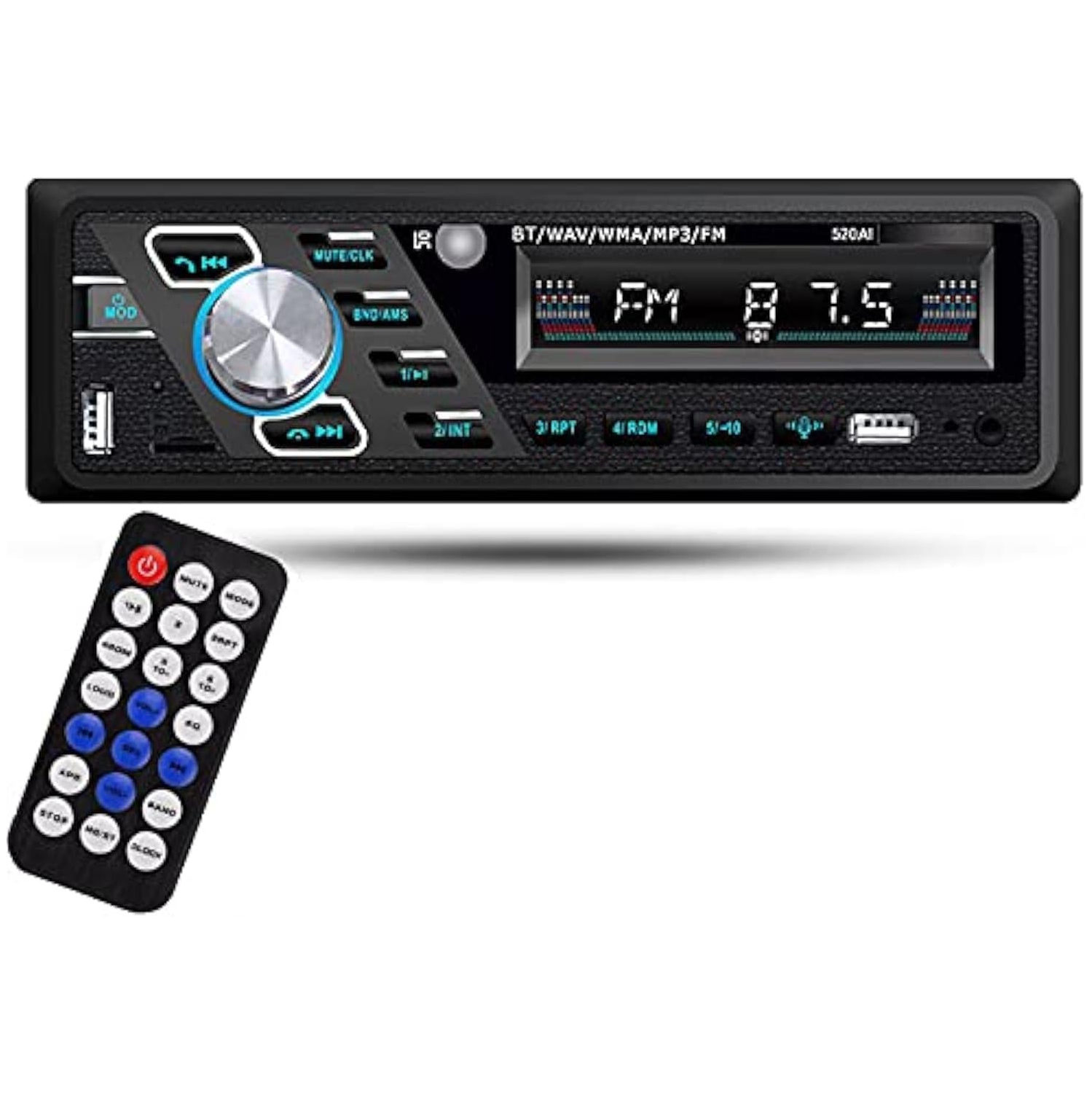 Radio d'auto 24&nbsp;V Lecteur MP3 stéréo Bluetooth prenant en charge les appels mains libres FM Deux ports USB TF AUX dans le fichier d'assistance