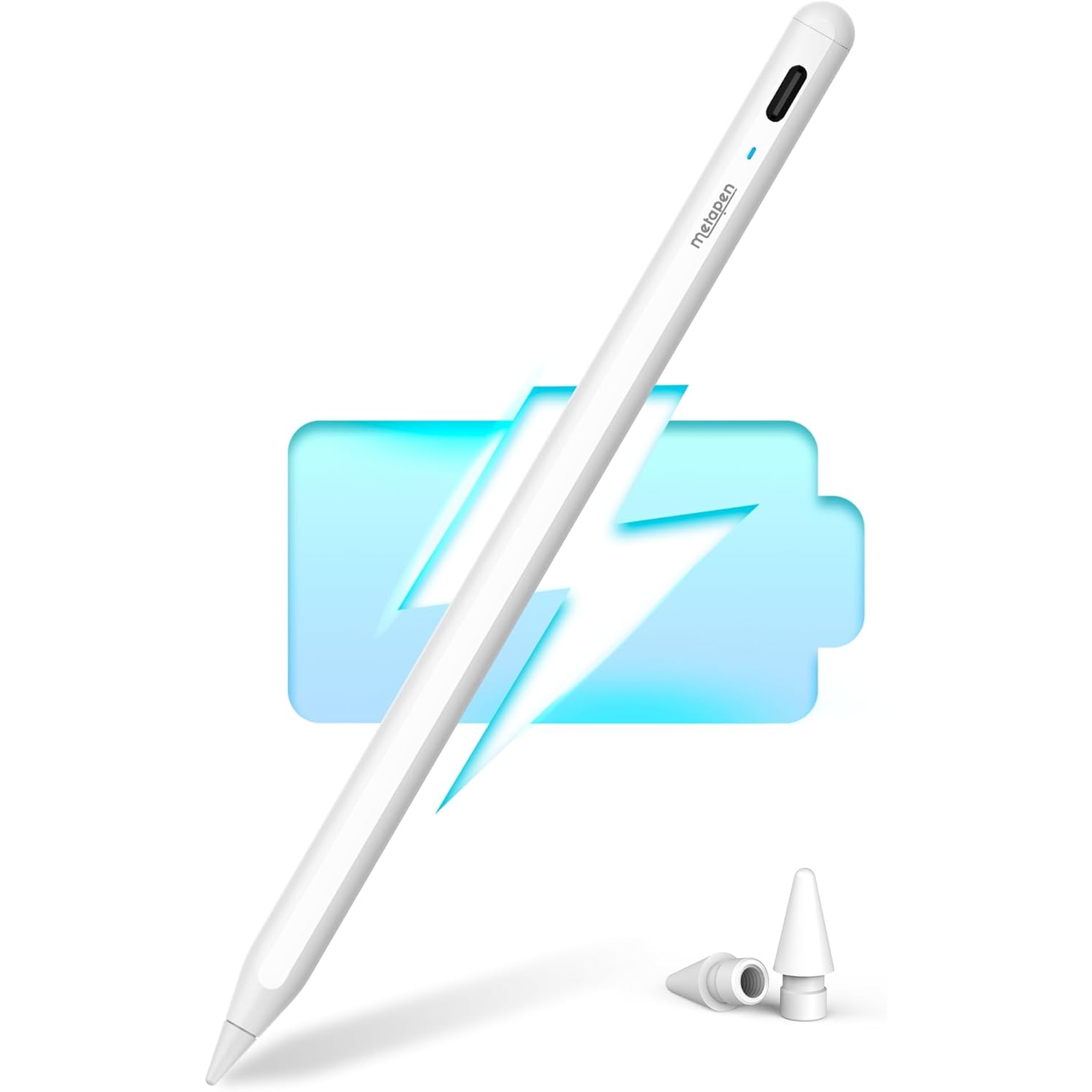 Pencil A8 for iPad 2018-2024, 4Min Fast Charge, Palm Rejection, Tilt Sensitivity Stylus Pen for iPad